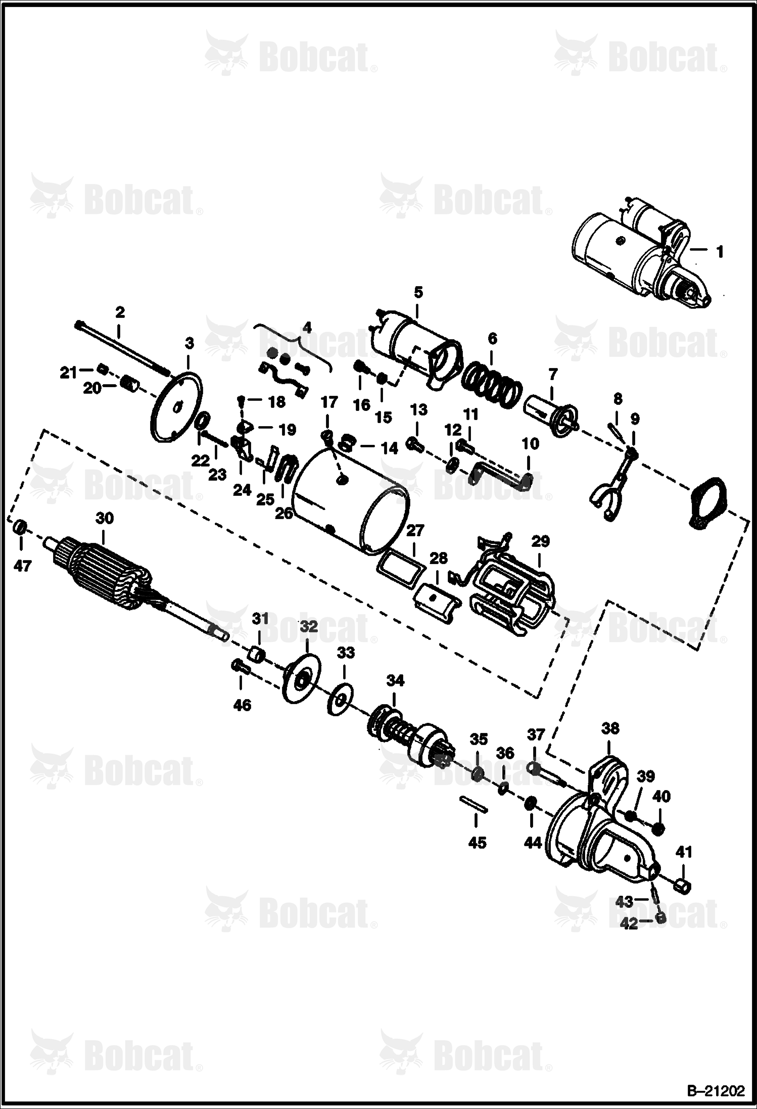 Starter (Delco - 1109433 or 1108336) (Kohler Engine Spec. 3966 & Above)