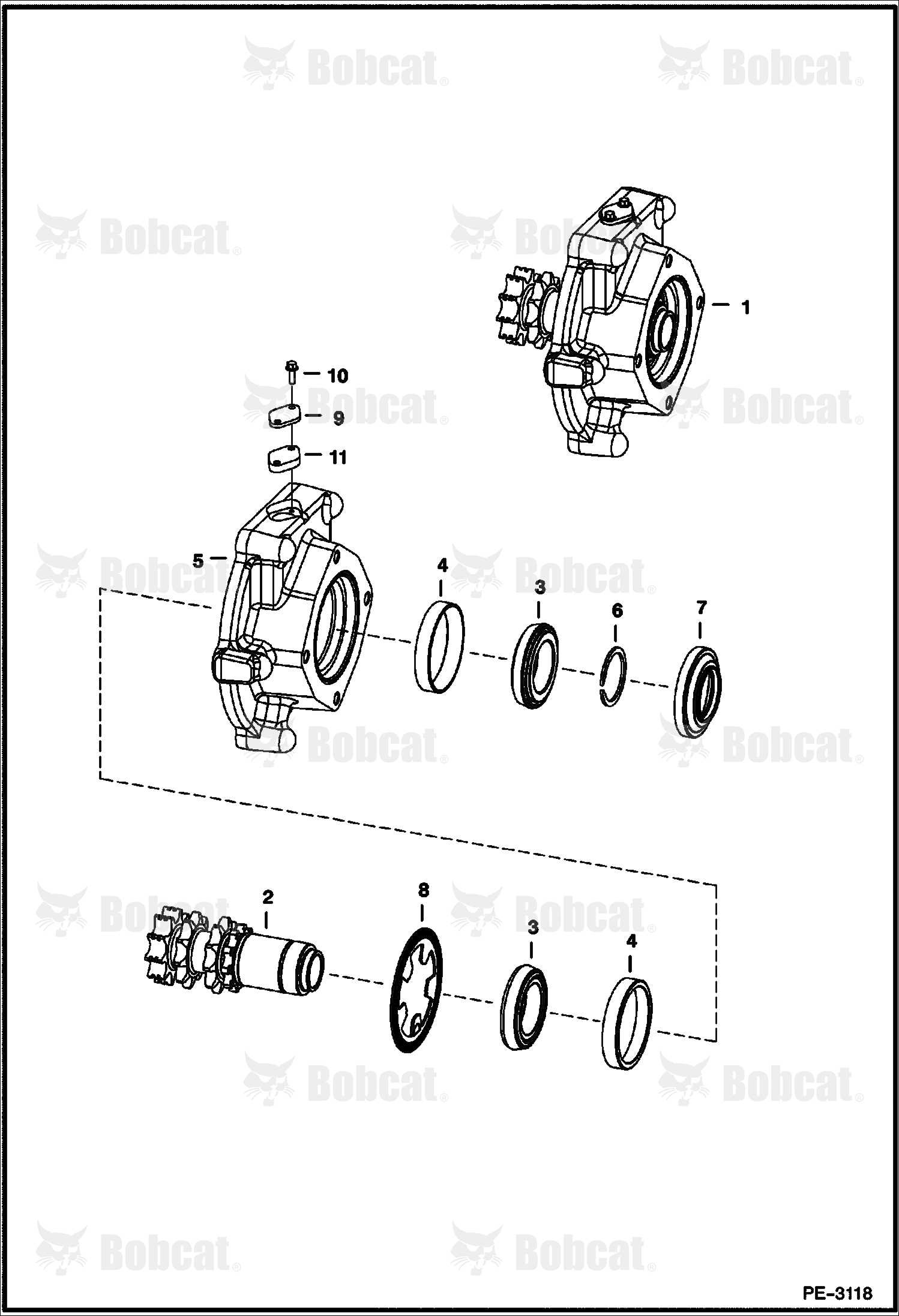 Motor Carrier (Drive Motor Mount Assy.) (2-Speed Motor) (W/Speed Sensor)