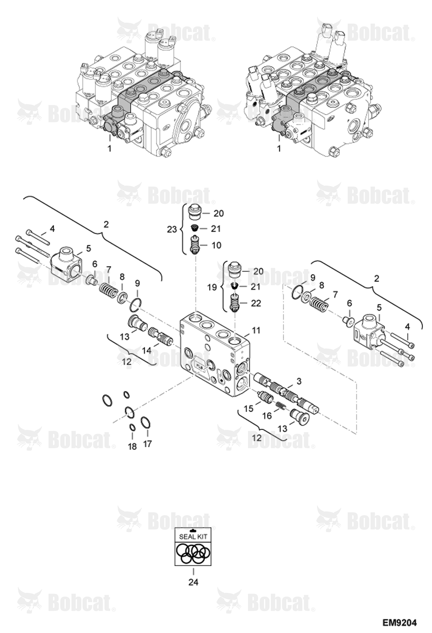 Control Valve Section (Tilt)  AC1C11239 & Above, AC1D12000 & Above