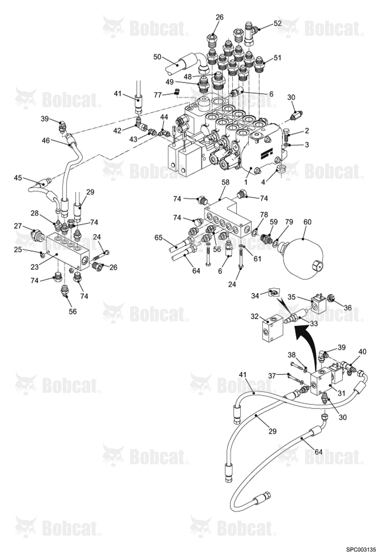 Hydraulic Control Valve Isntallation  365111001 - 365112000