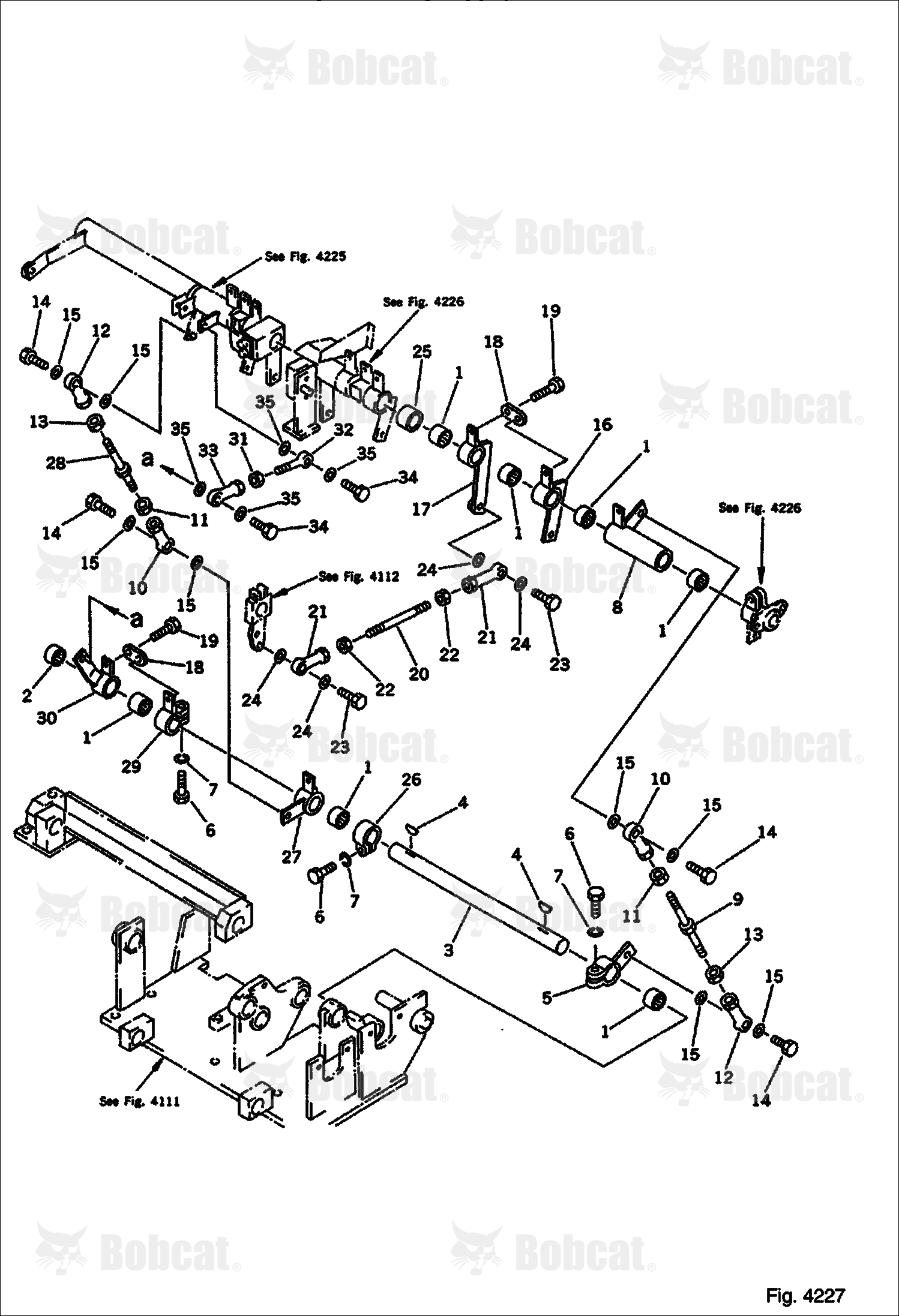 Arm Control Linkage (6 Way Shift Pattern SPEC.) (Komatsu S/N 13025 & Above)