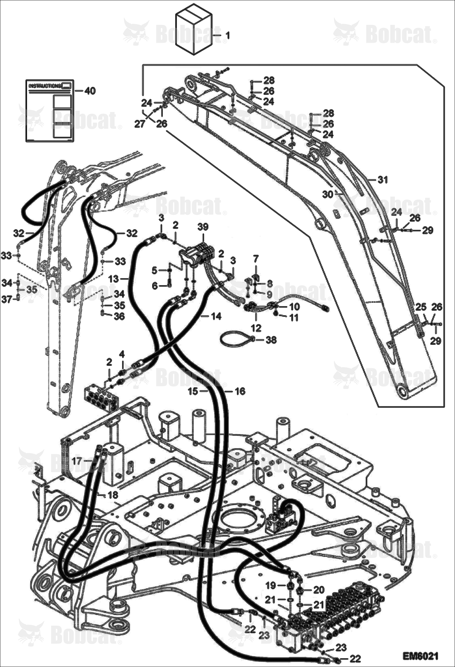 2ND Auxiliary Hydraulics Kit (Long Arm) (NA)