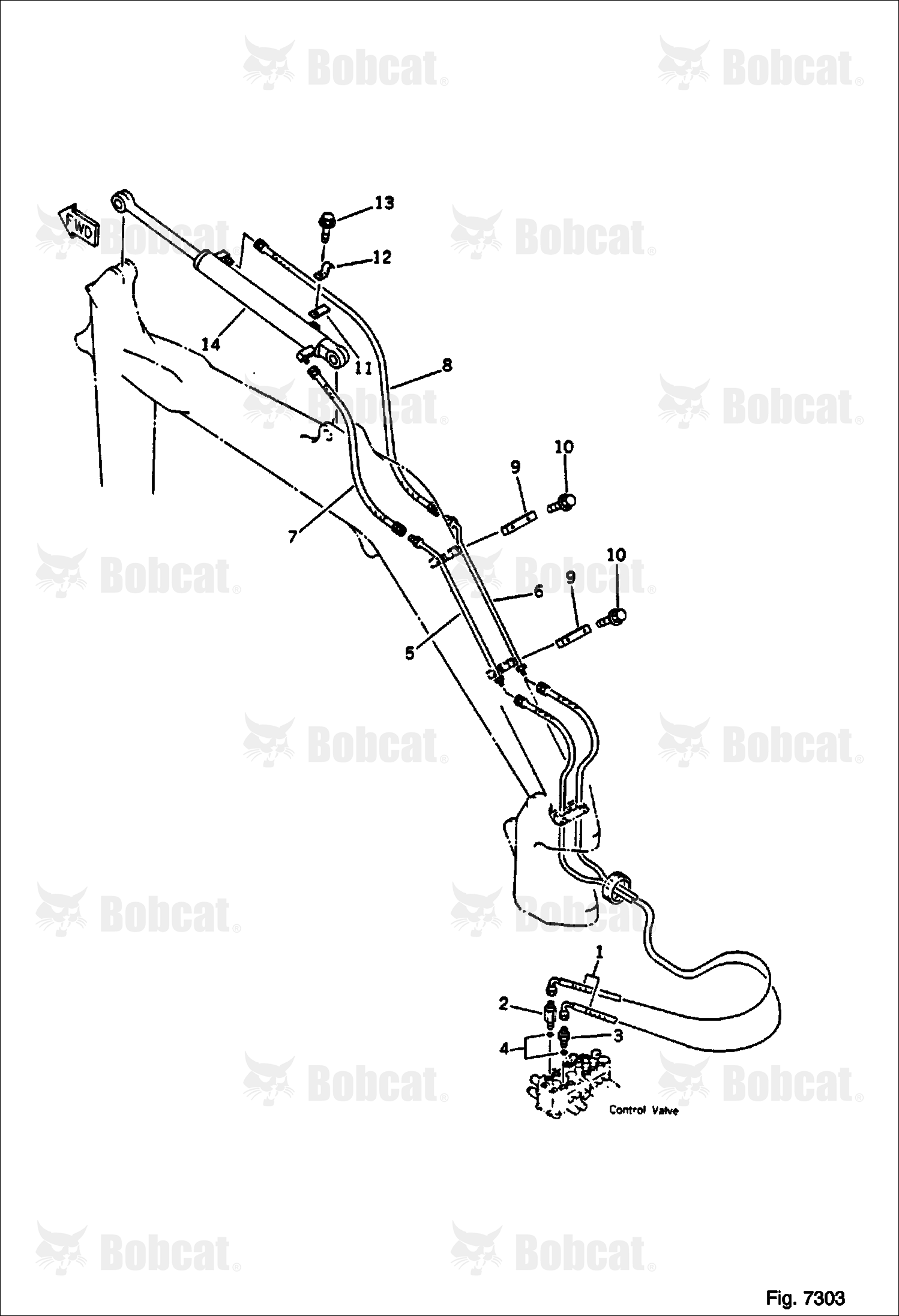 Hydraulic Piping ( Arm Cylinder Line )