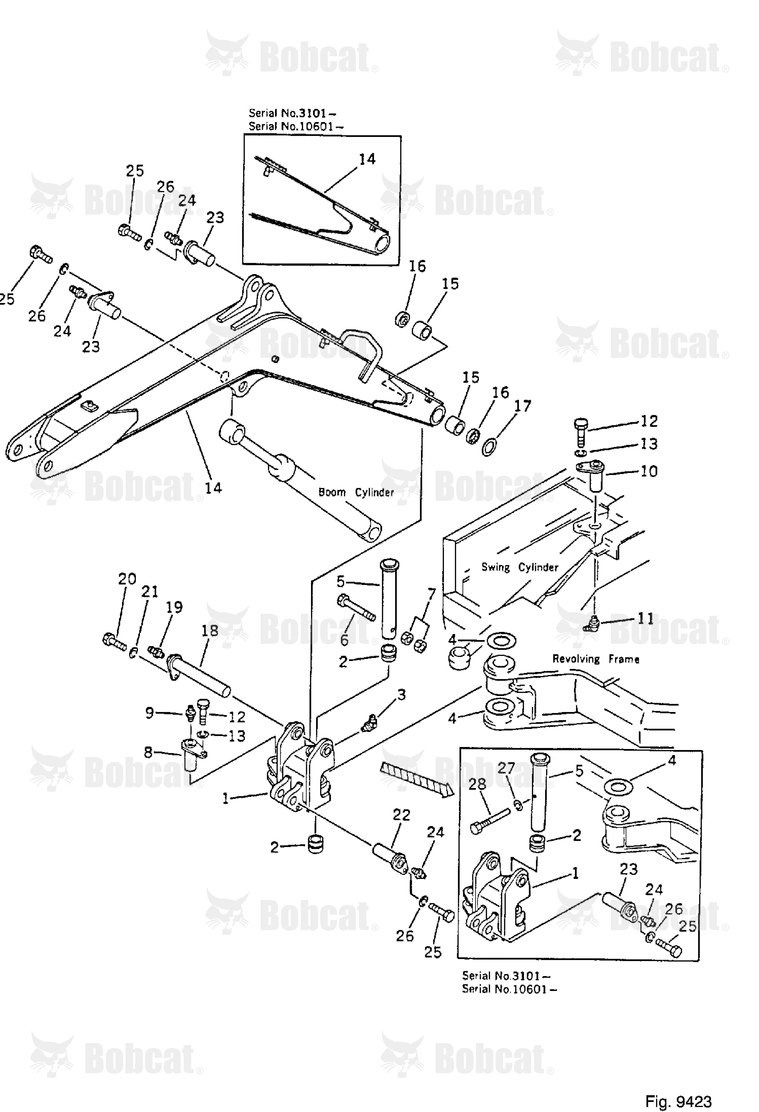 Swing Bracket and Boom (FOR Additional VALVE)