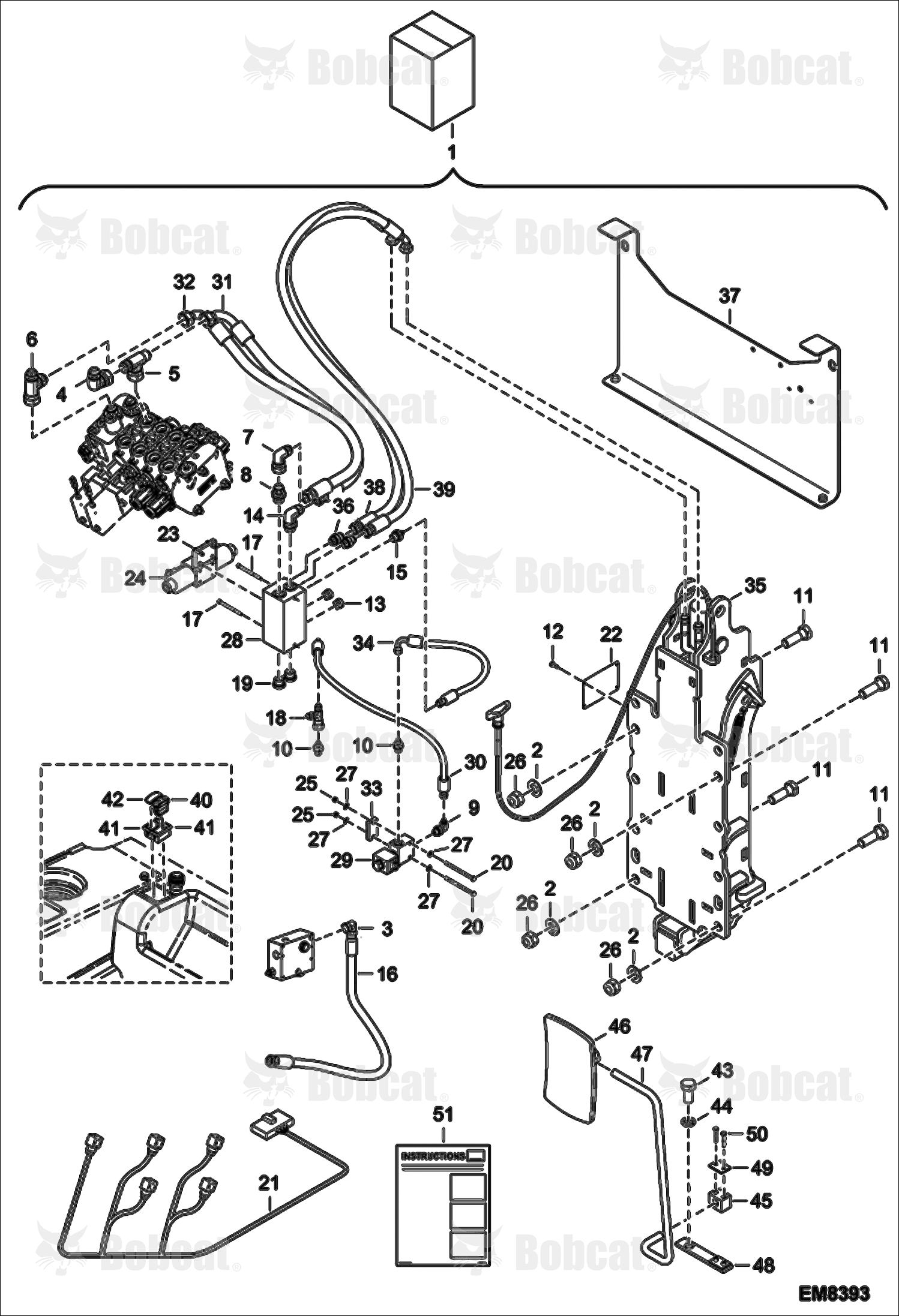 Rear Hydraulic Hook Kit A8HD11001 - A8HD14999, A8GW11001 - A8GW14999, A8GT11001 - A8GT14999