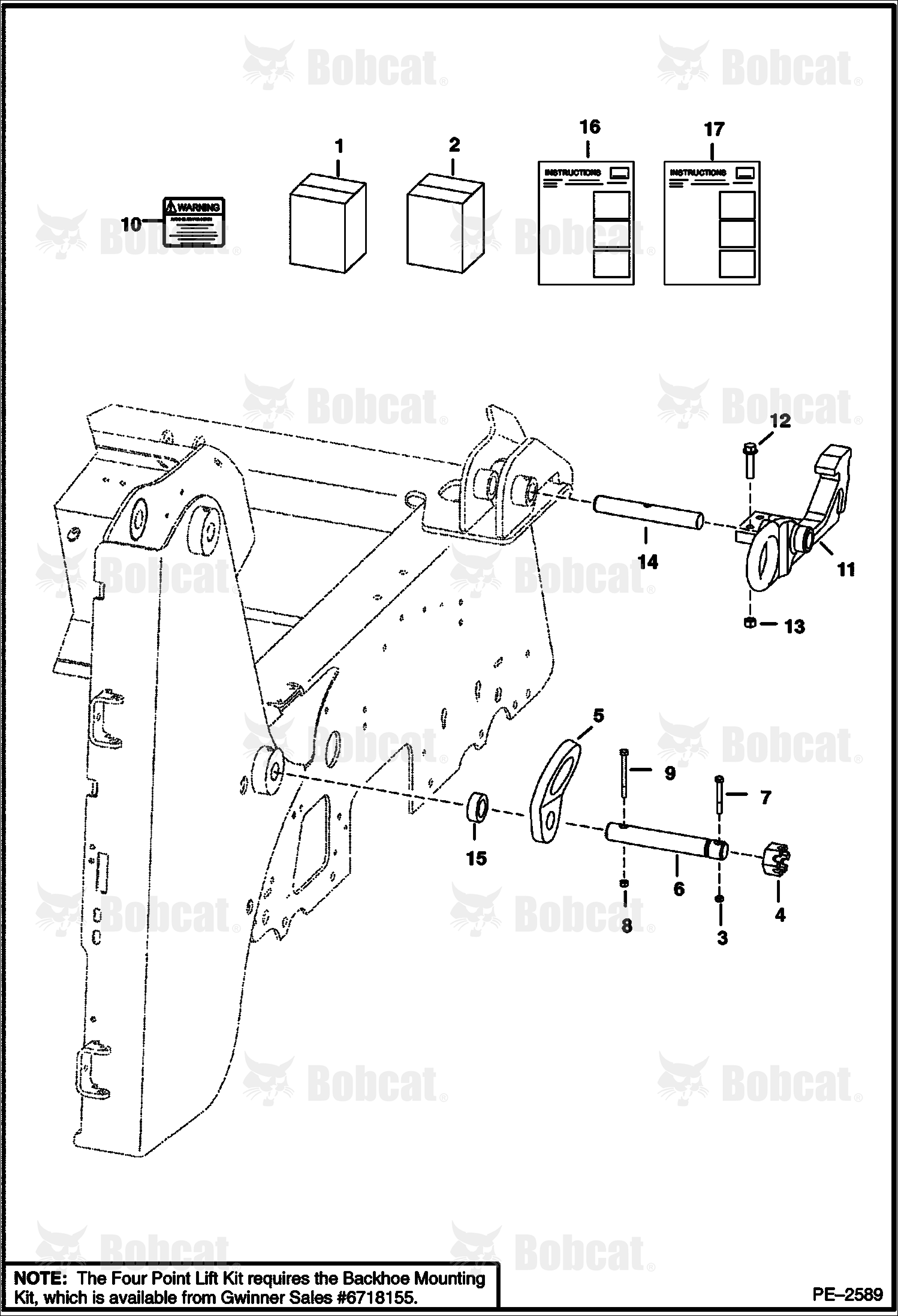 Lift Kit (Four Point - .75" Thick Lift Eye) (W/Backhoe Mount)