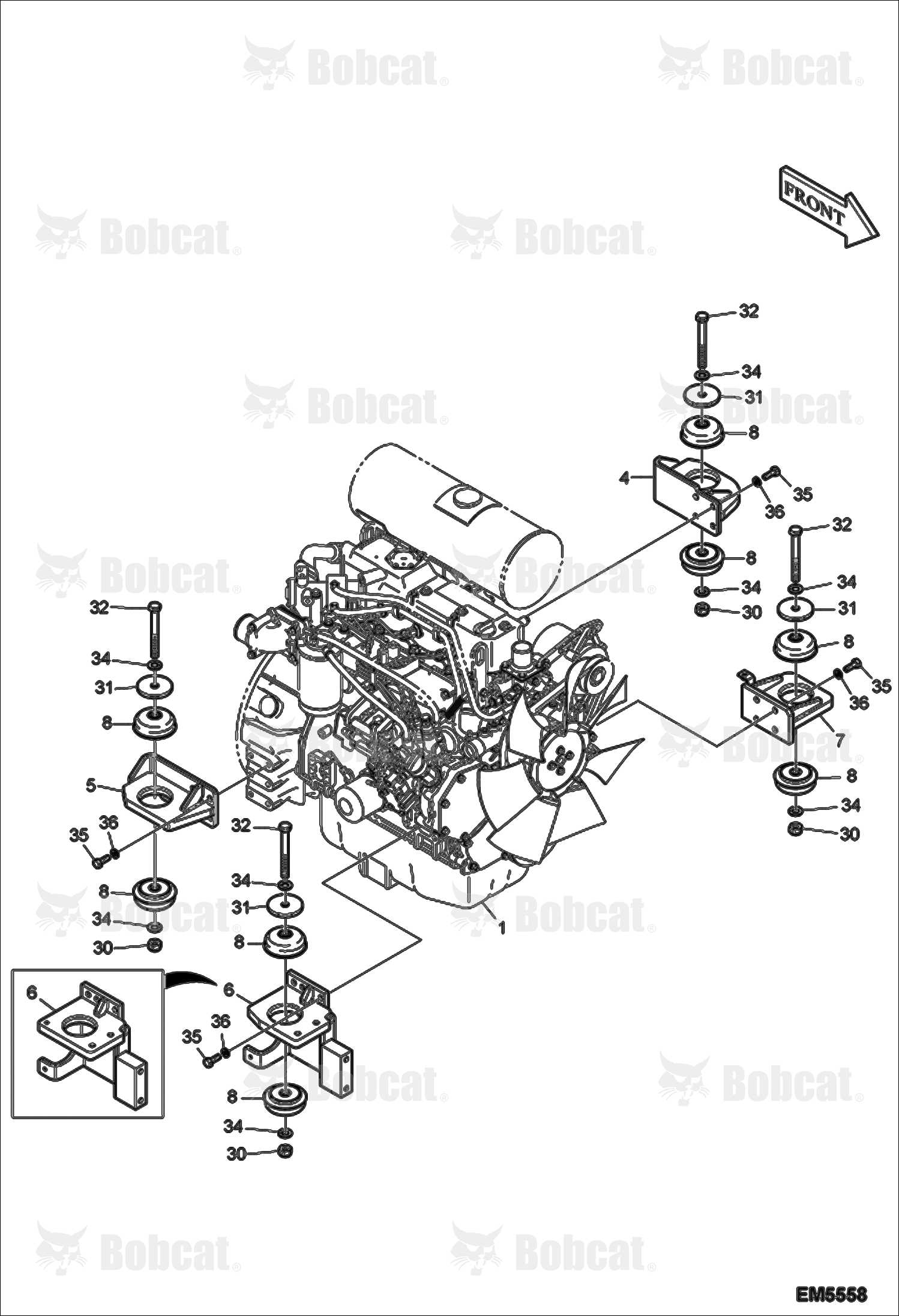 Engine & Attaching Parts (Muffler & Engine Mounts)