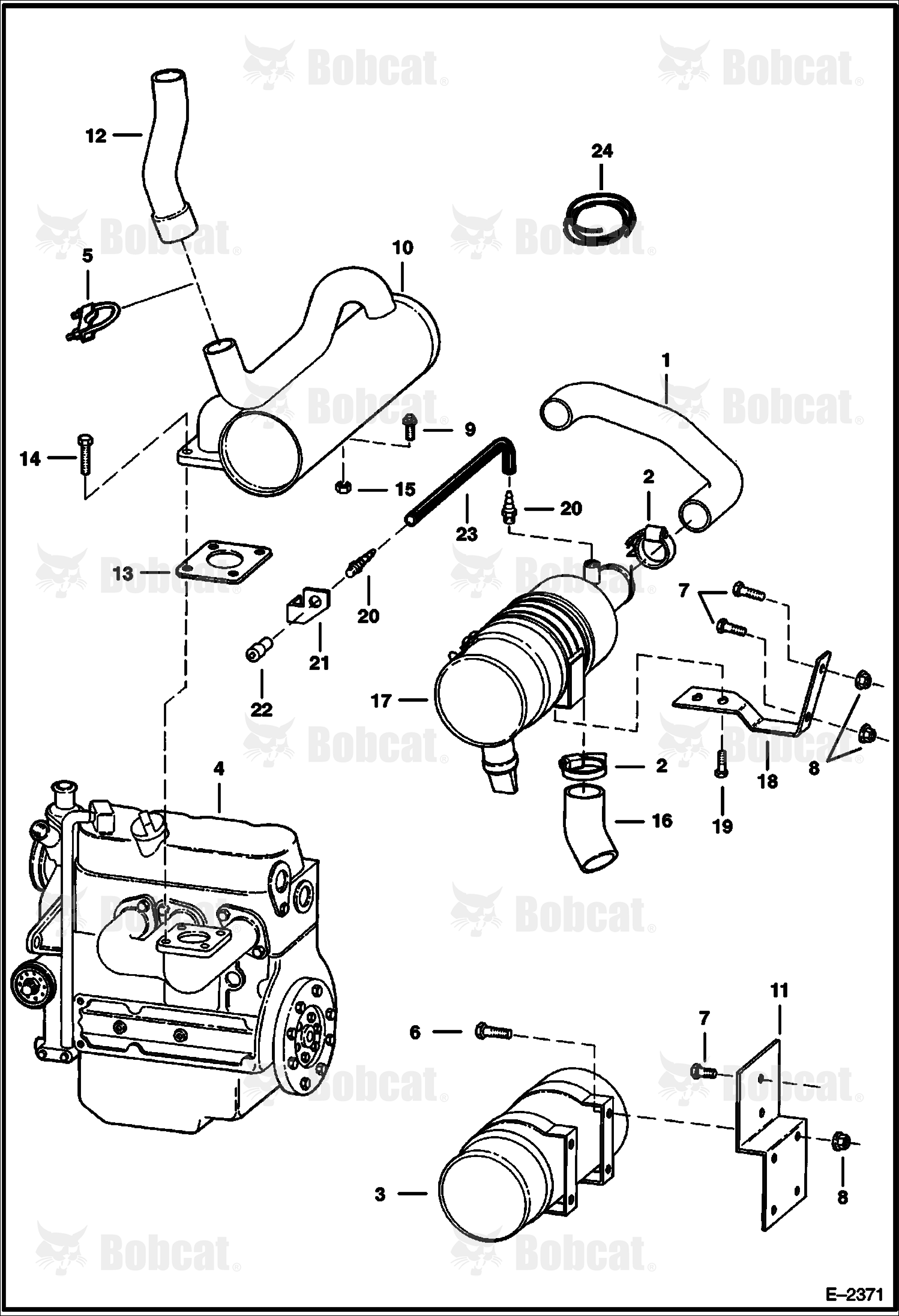 Engine & Attaching Parts (Intake & Exhaust)  515011001 & Above, 515111001 & Above