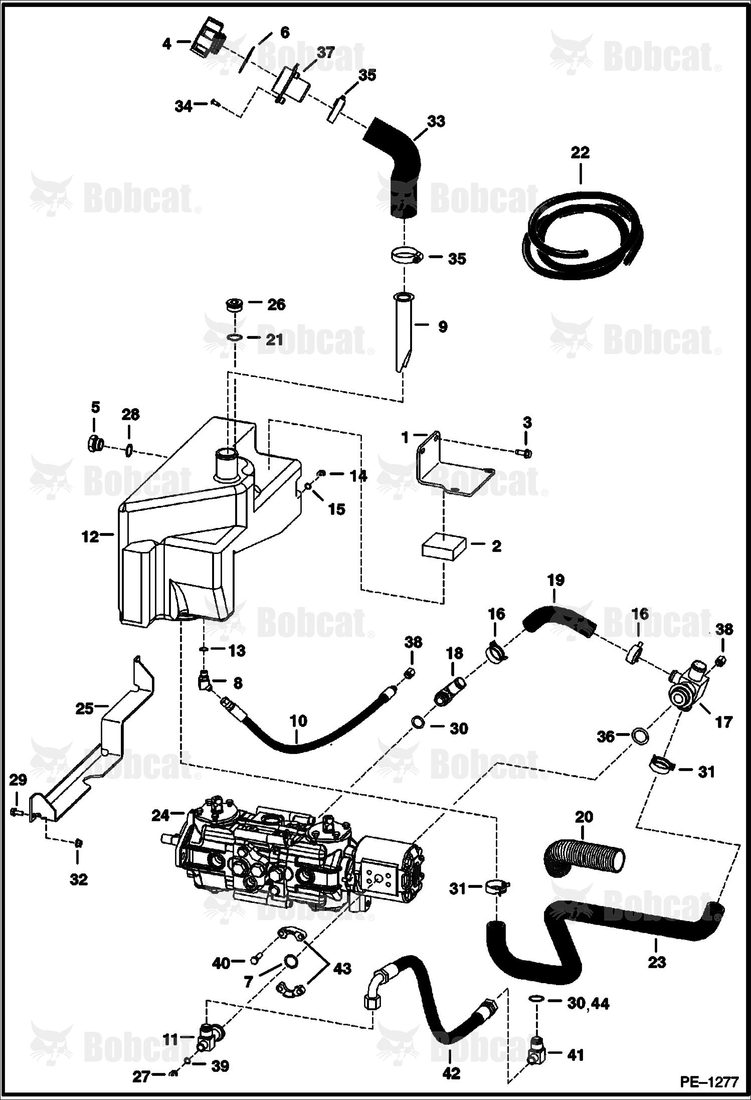Hydrostatic Circuitry (W/Tank) 514147759 & Above, 514241034 & Above, 517912083 & Above