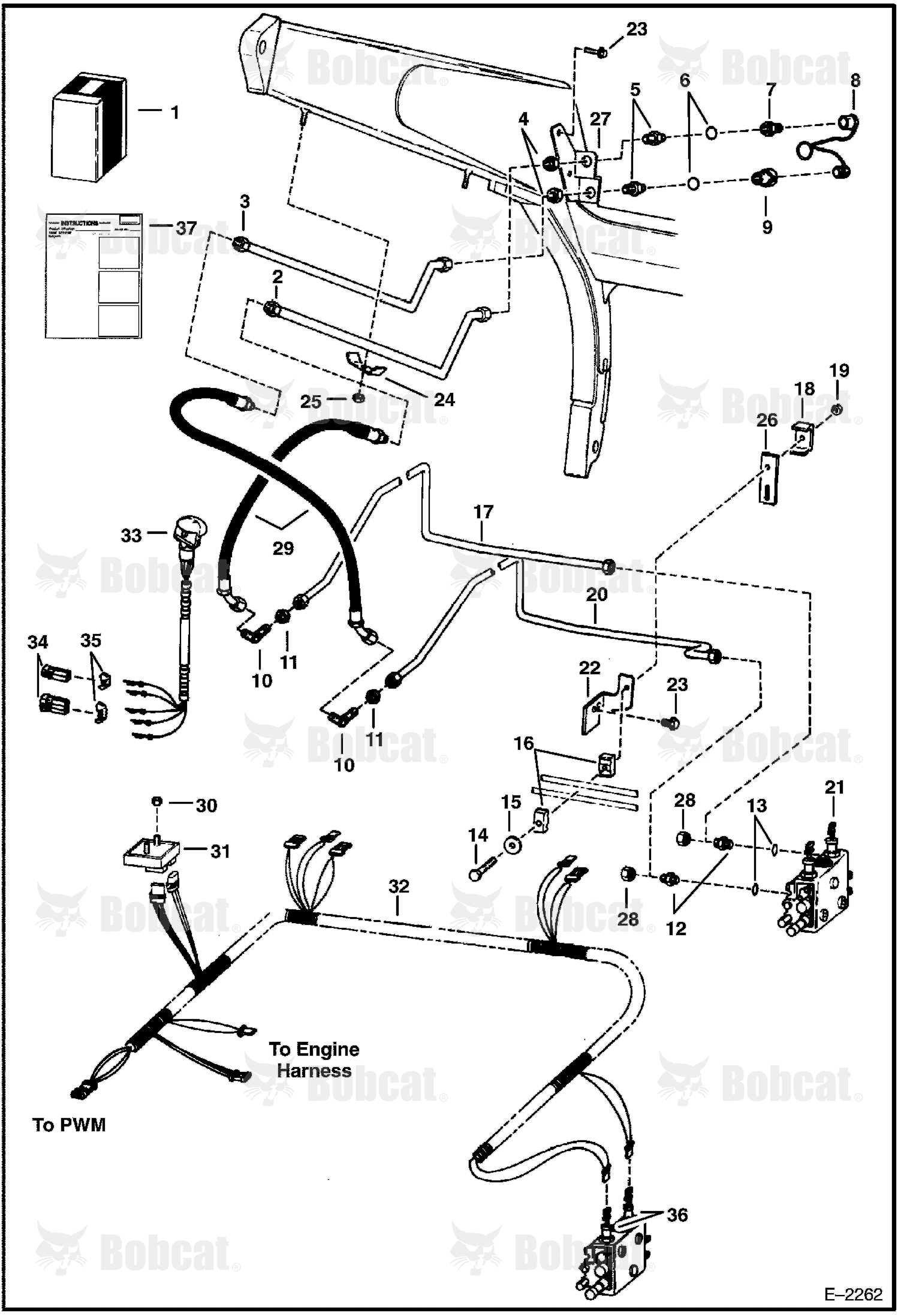 Front Auxiliary Kit (W/Poppet Couplers)  514811080 & Below