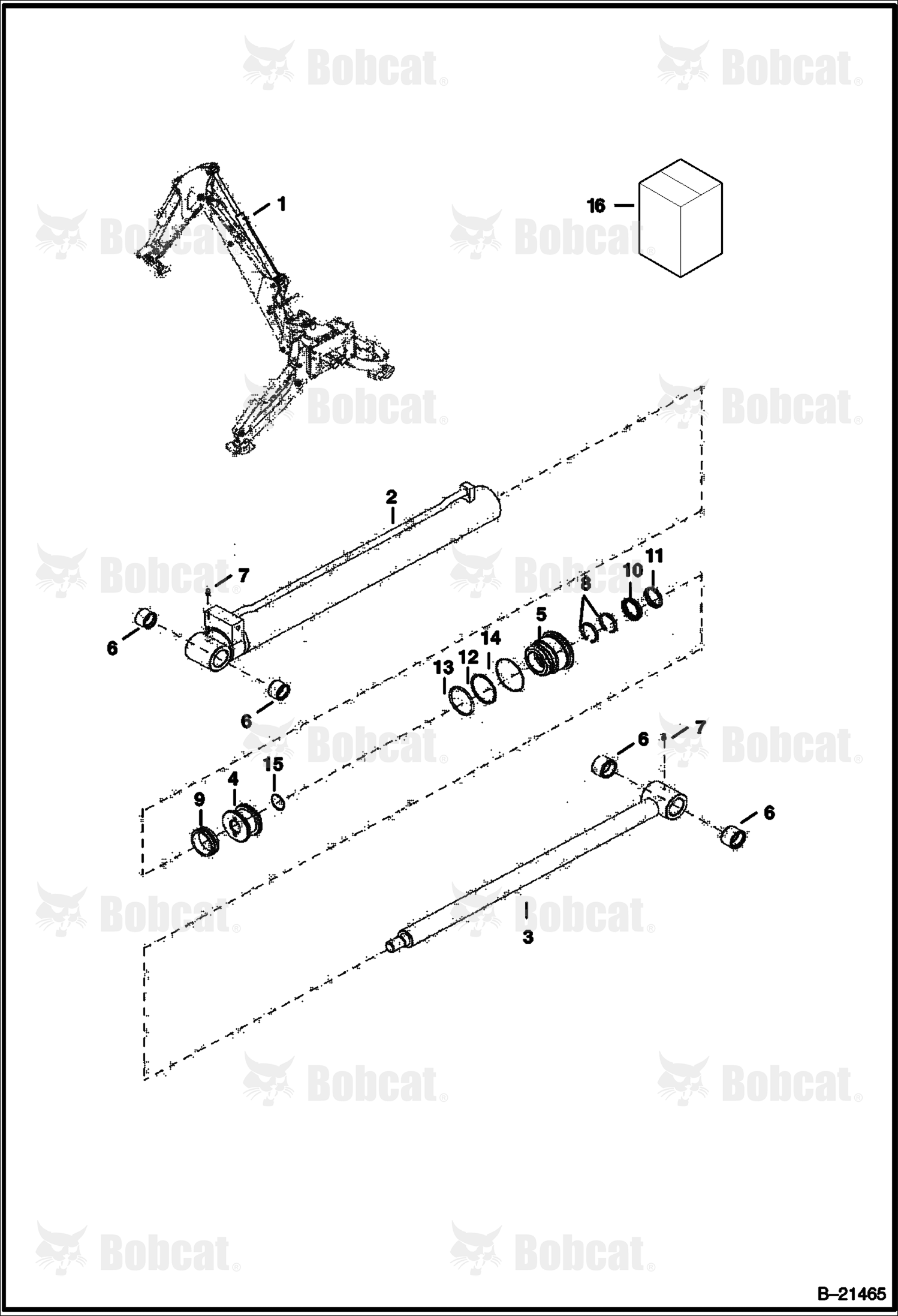 Arm Cylinder (BL570) (BL575)  570611001 - 570611015, 572011001 - 572011006