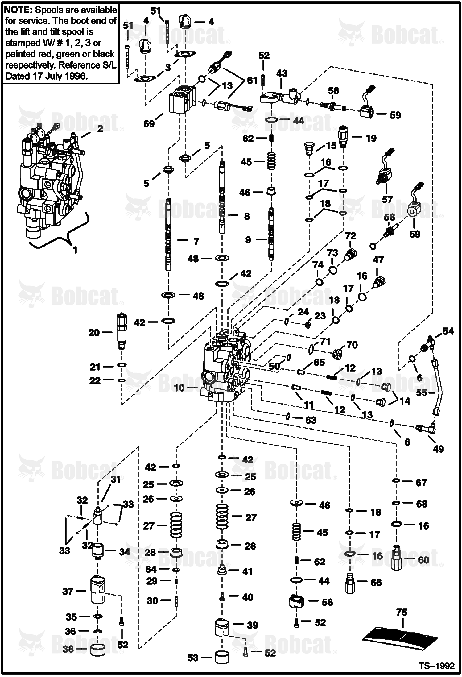 Hydraulic Control Valve (W/BICS Control Valve) 516511001 - 516516045, 562211001 - 562216321
