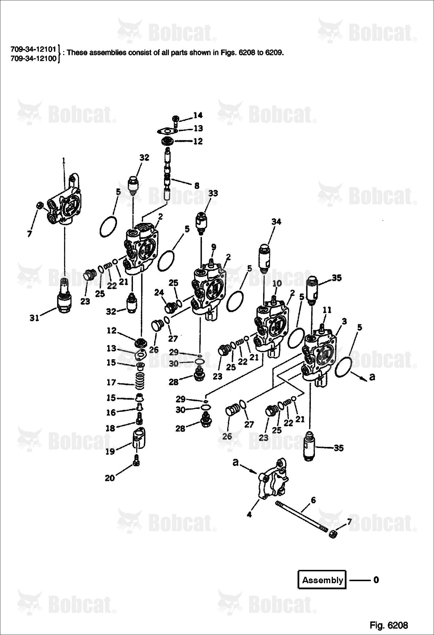 4-SPOOL Control Valve (1/2) (SWING, TRAVEL, BLADE, ATTACHMENT)