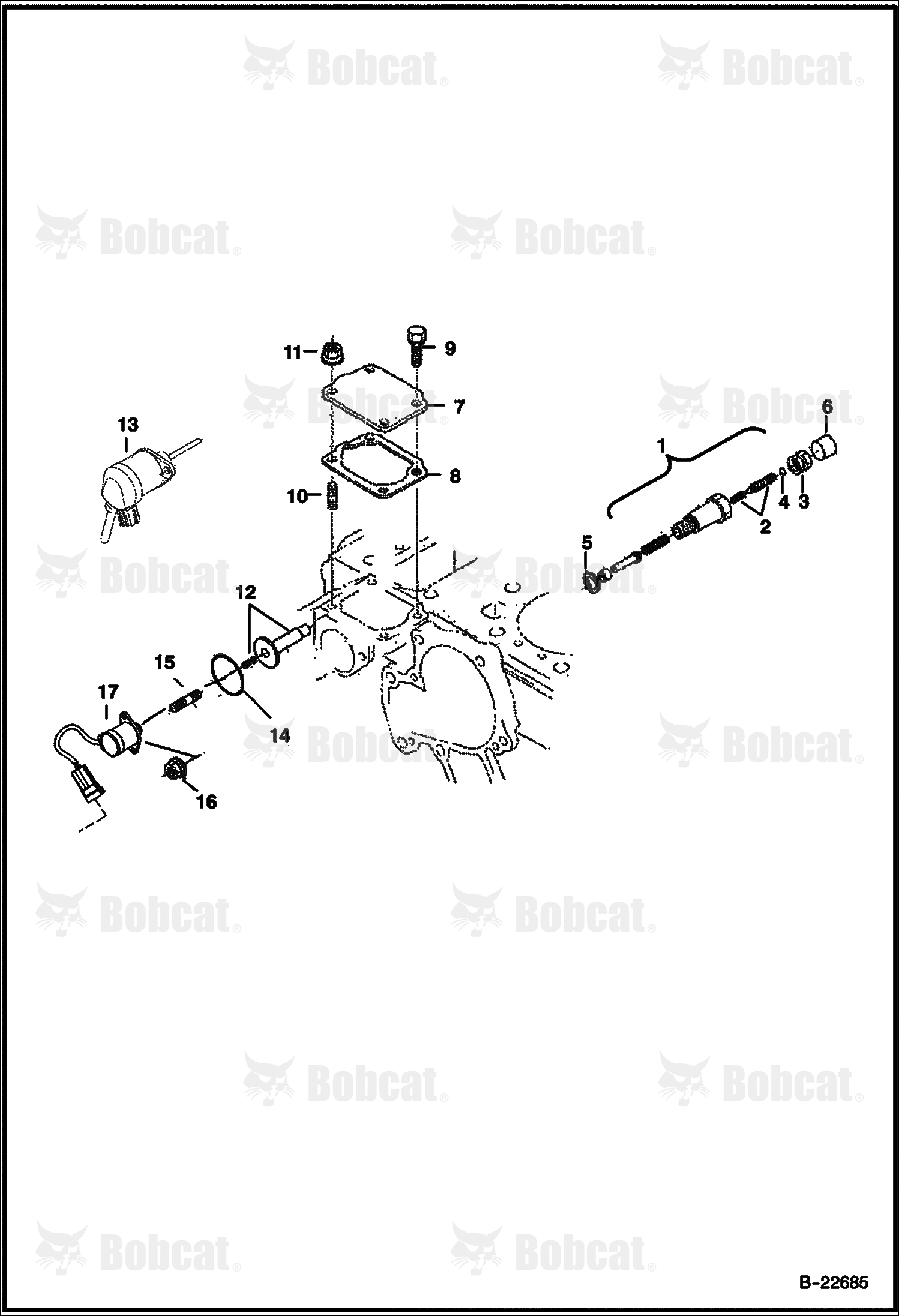 Engine Stop Lever (Kubota - V2203MDI - Tier II)