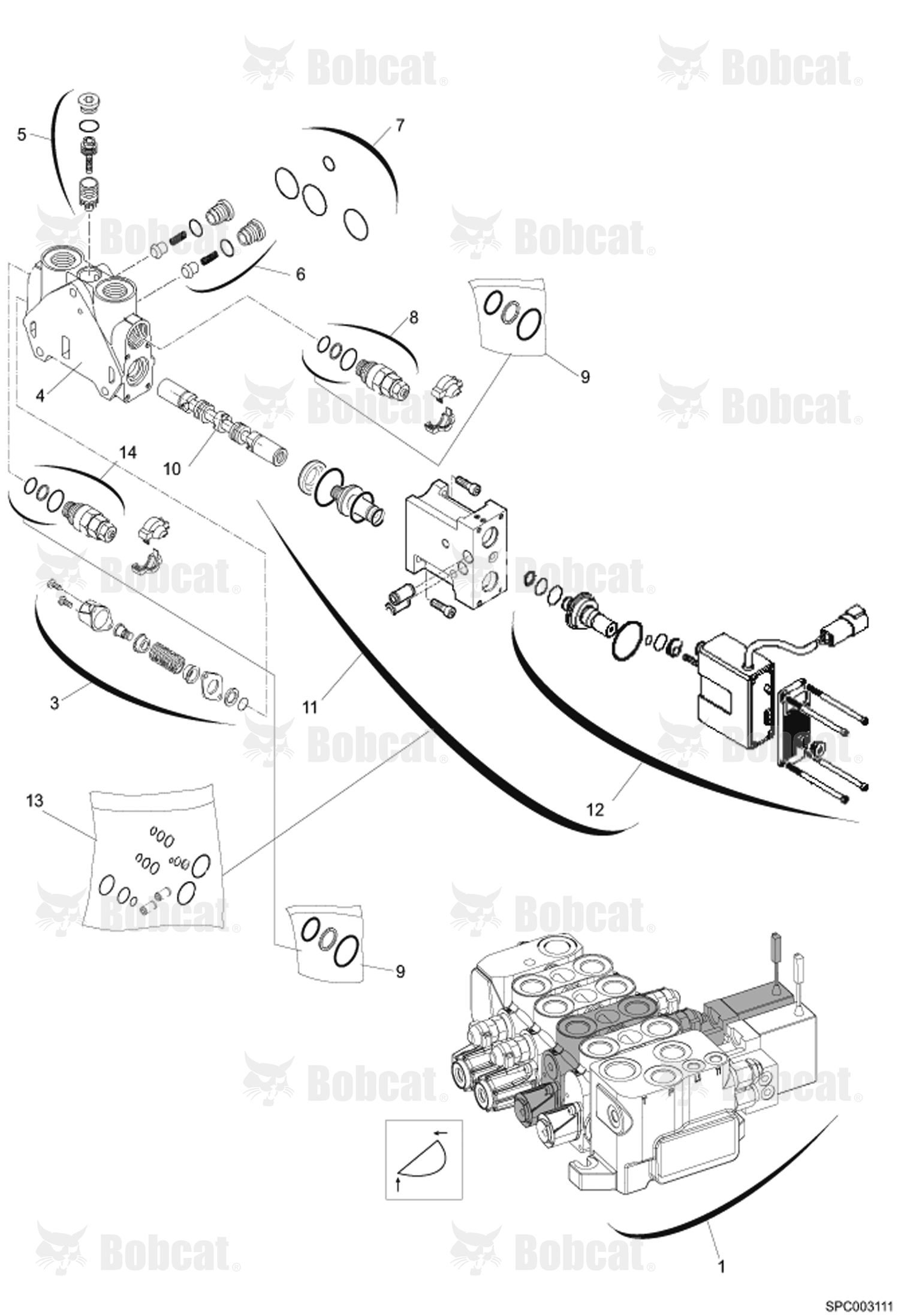 Hydraulic Control Valve (Tilt Section)
