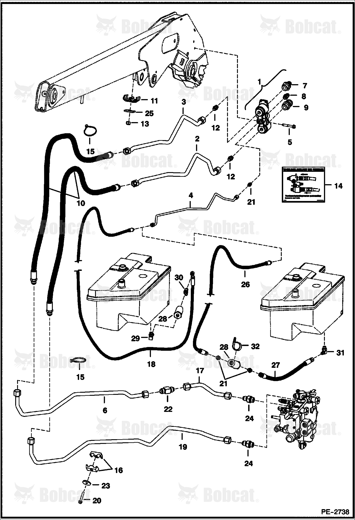 Auxiliary Hydraulics (W/Pressure Relief Coupler Block)