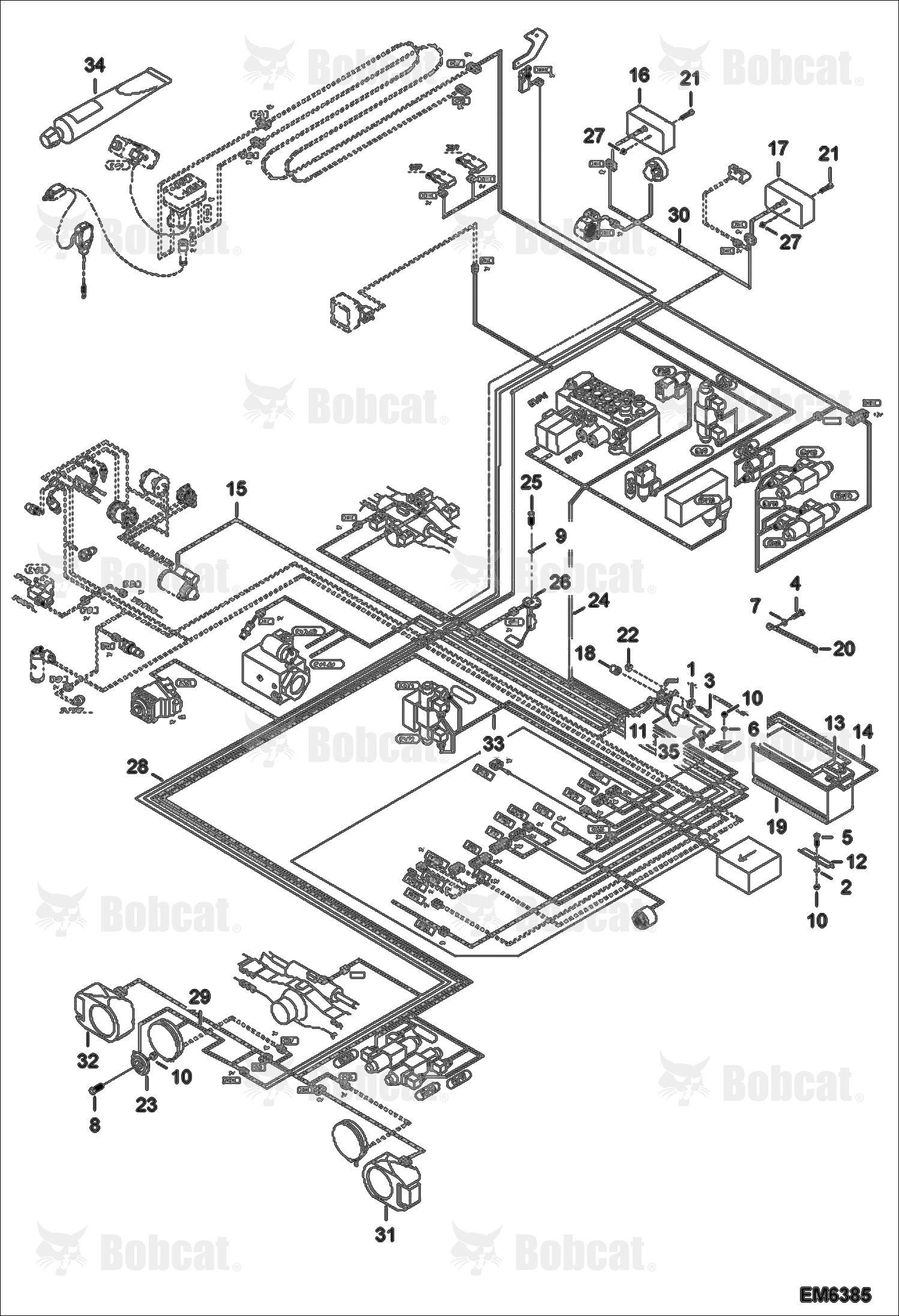 Electrical Circuit Chassis  A8HM13000 & Above, A8HN13000 & Above