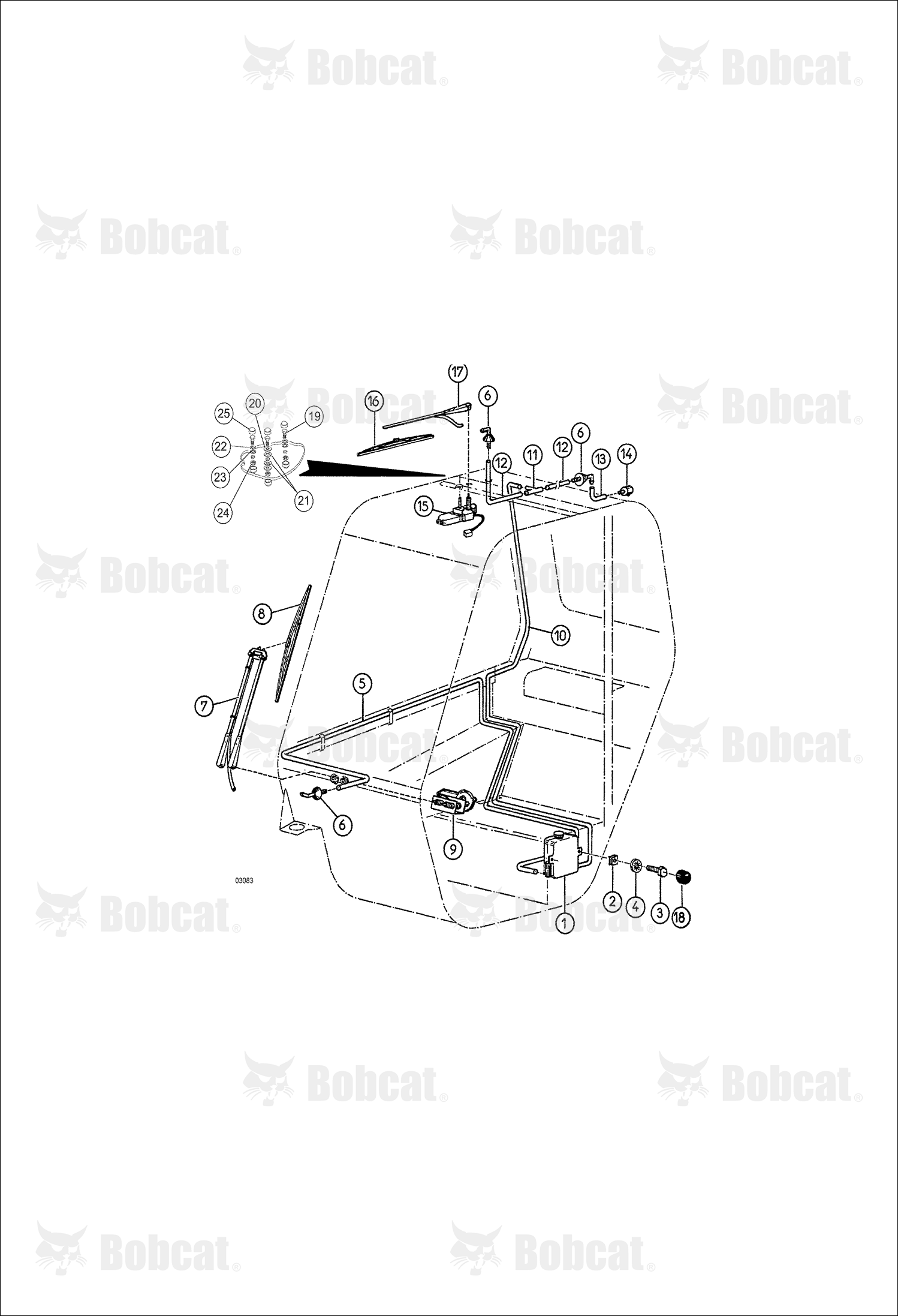 Enclosed CAB - Screen - Wiper 367013001 & Above