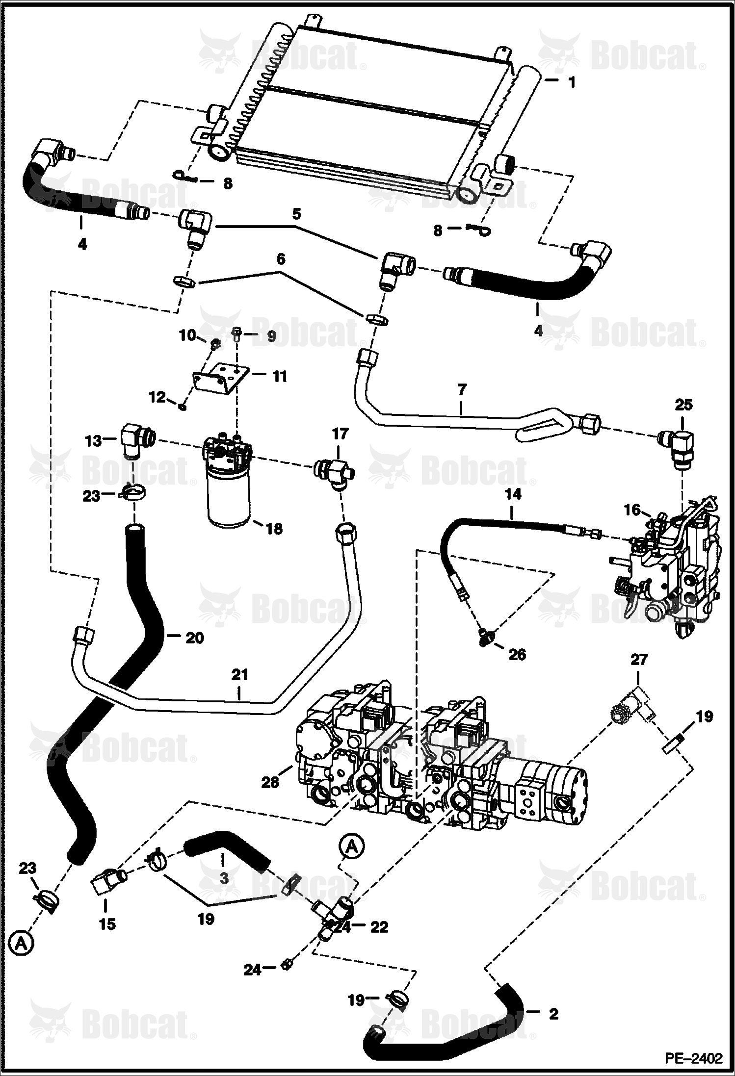 Hydrostatic Circuitry (W/Cooler) 526412000 & Above, 526512000 & Above