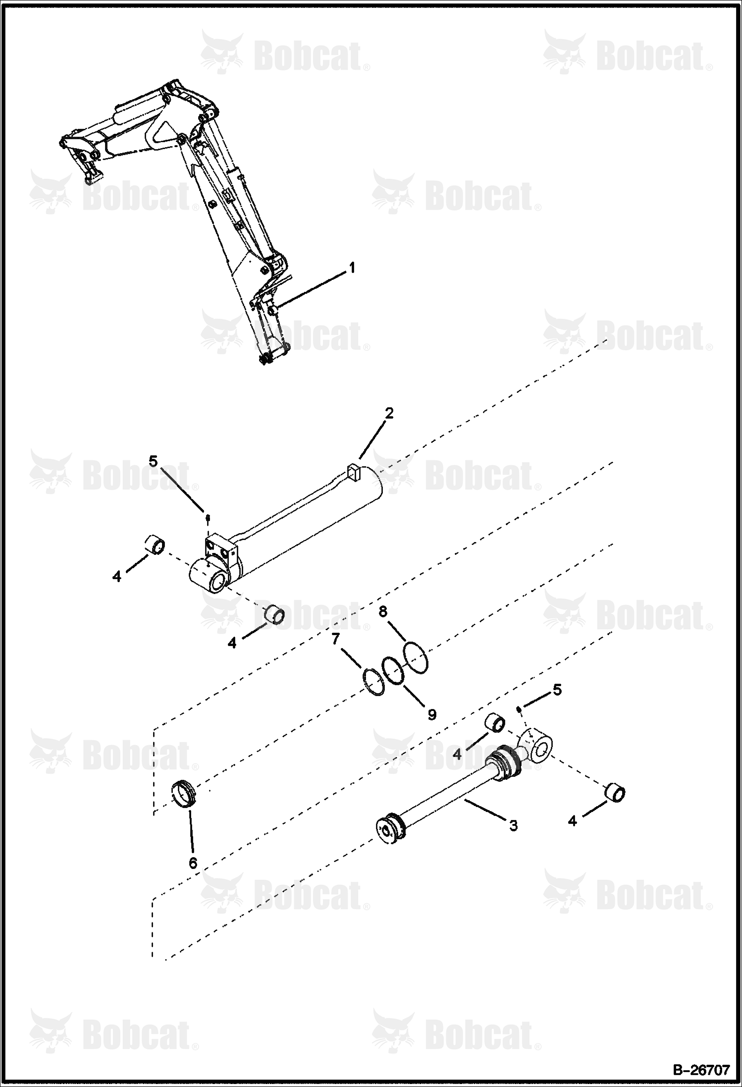 Boom Cylinder (BL475) (Side Shift)  571911003 & Above