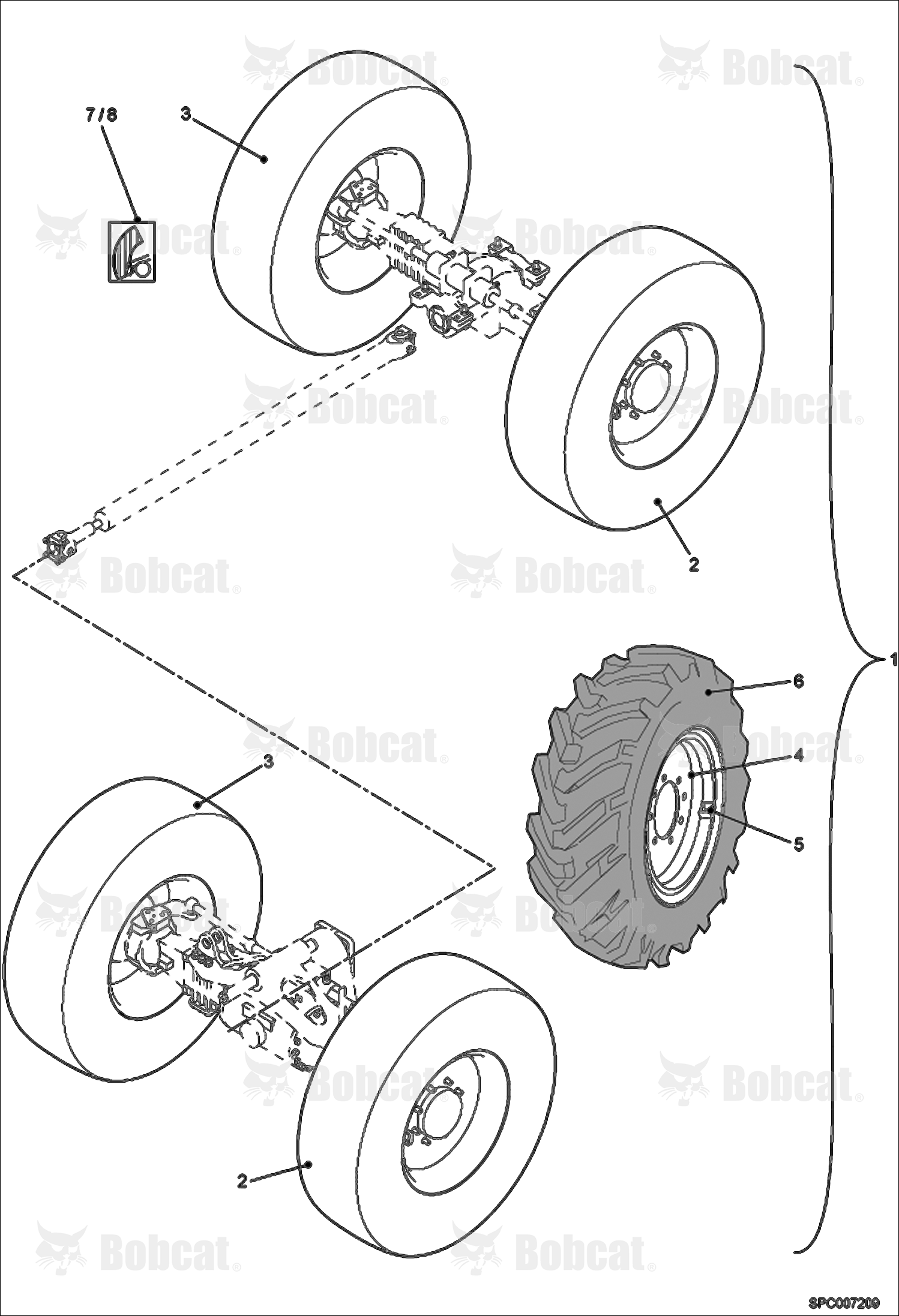 Wheels (Dunlop 400/70-R20 150B)