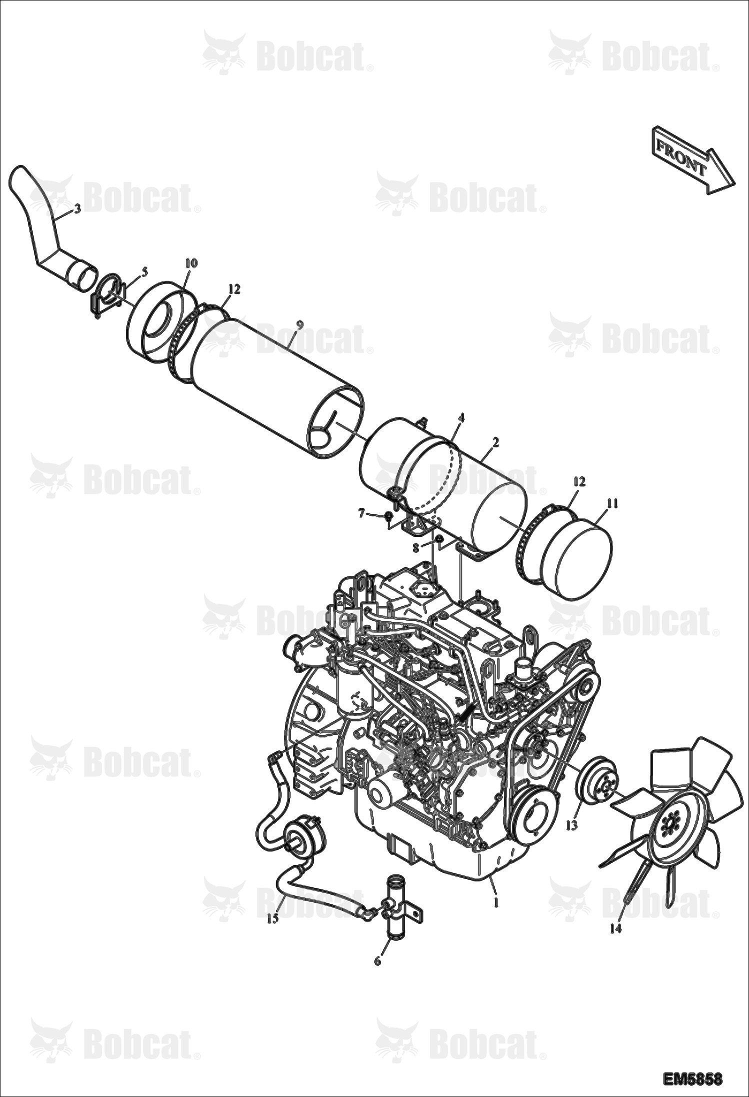 Engine & Attaching Parts (Muffler Mounting) (US)