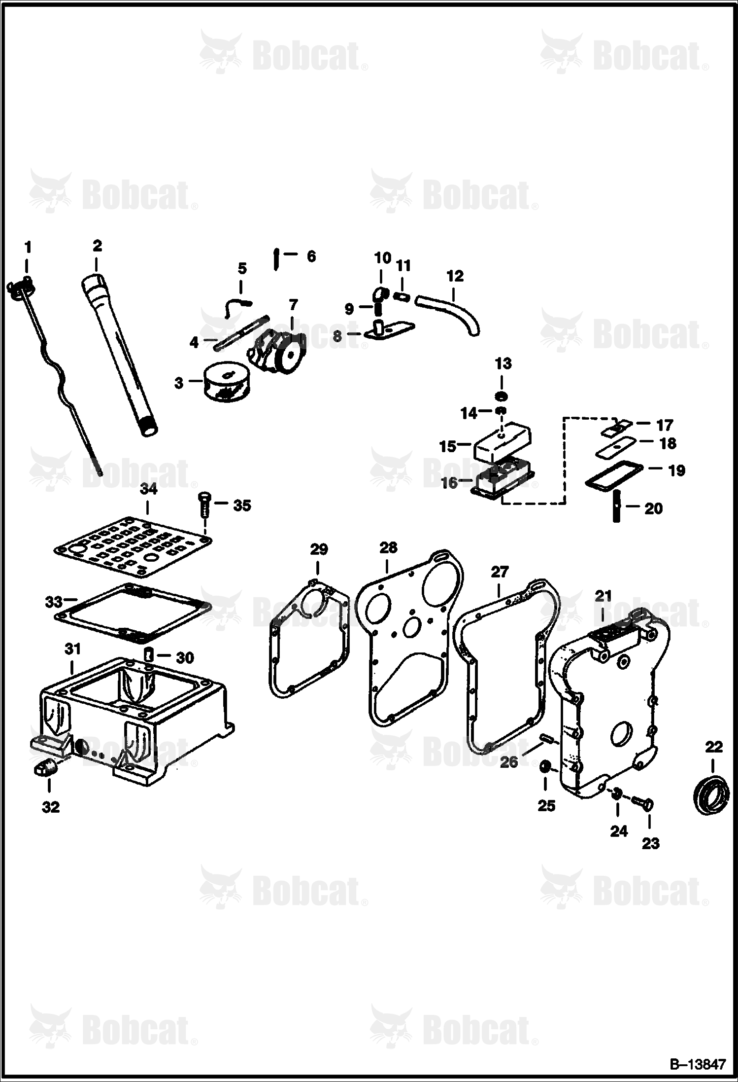 Gear COVER, Oil Pump & Oil Base Group