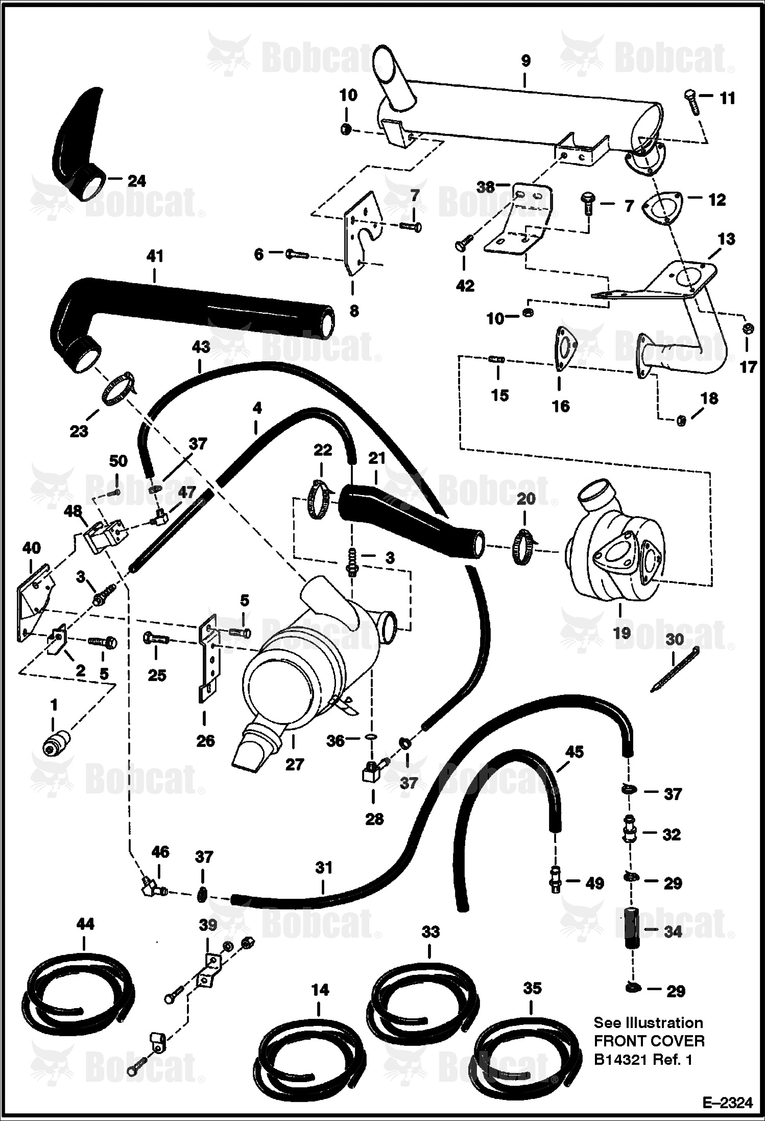 Engine & Attaching Parts (Air Cleaner, Muffler)  514115365 & Below, 514213009 & Below