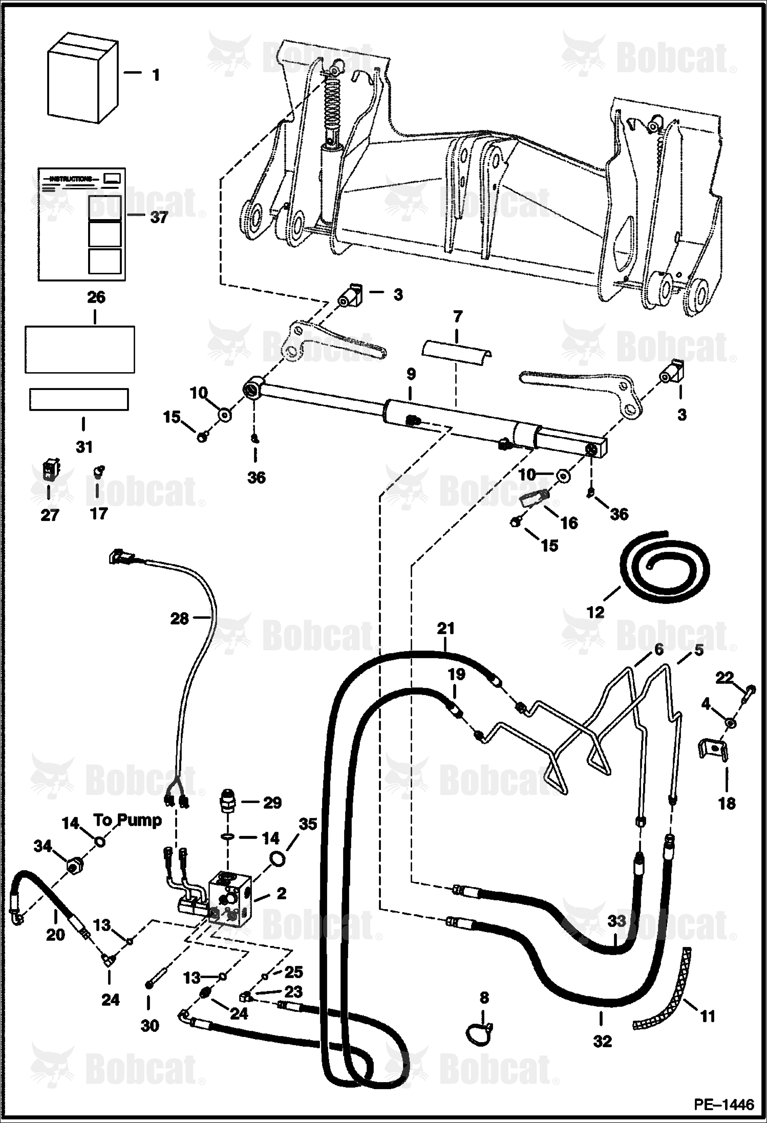 Power BOB-TACH Kit (Cast Iron Gear Pump) 518916261 - 518918063, 516815101 - 516815132, 517515147 - 517515267