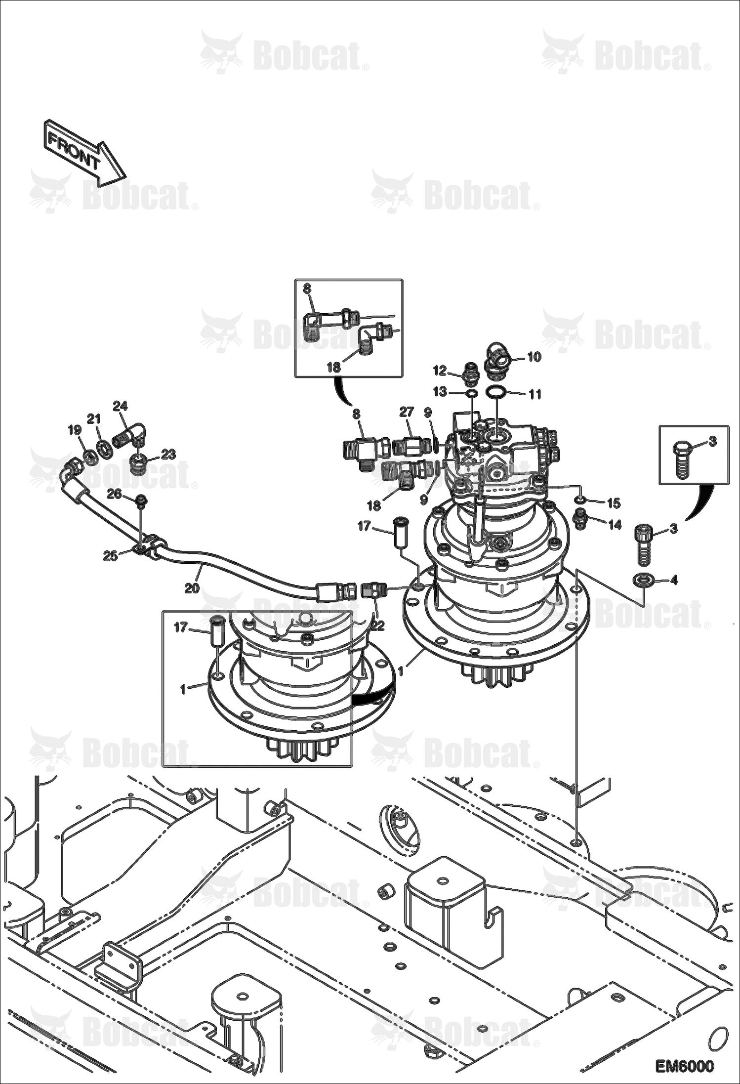 Hydraulic Circuitry (Slew Motor & Case Drain)
