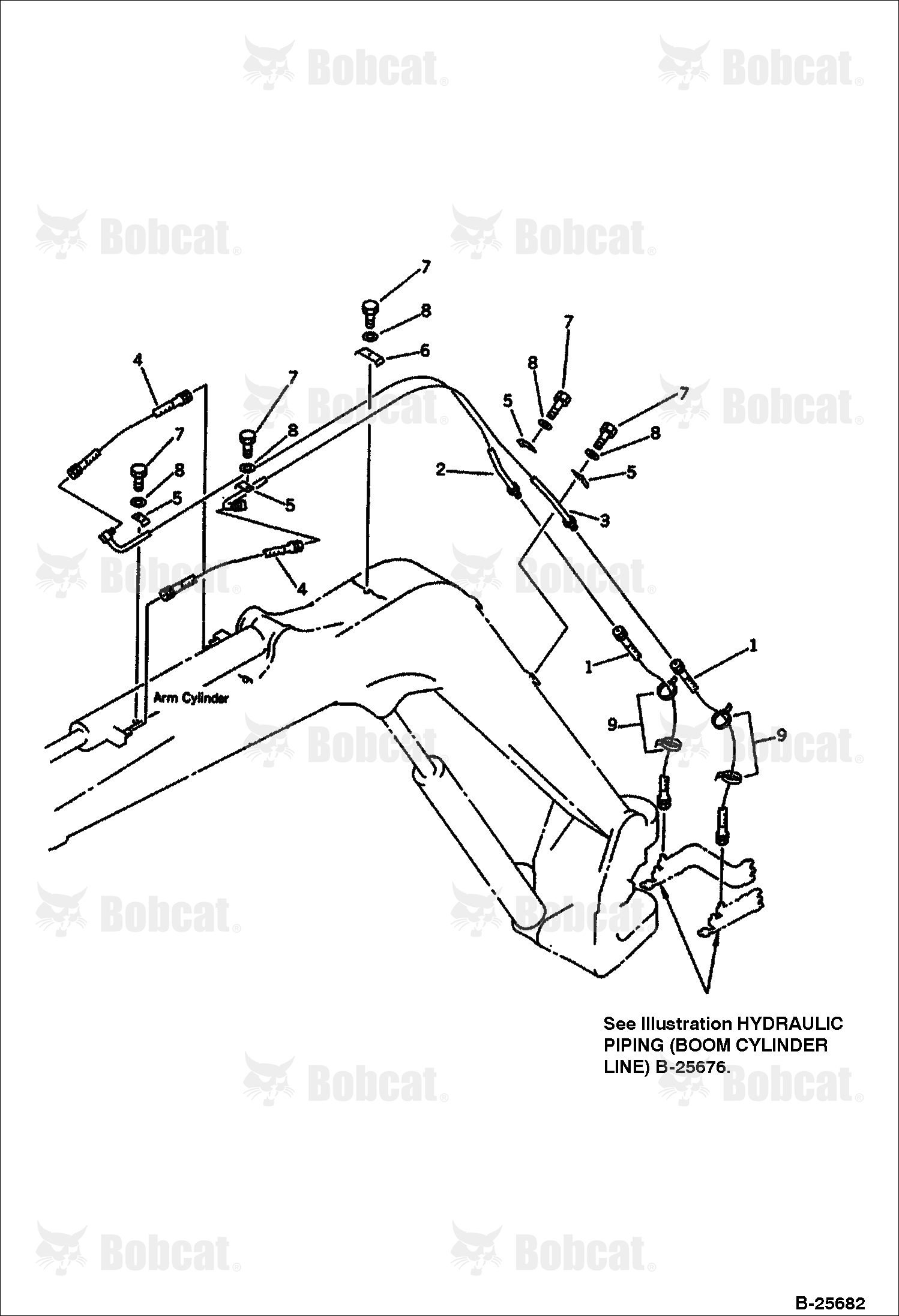 Hydraulic Piping (ARM Cylinder LINE)
