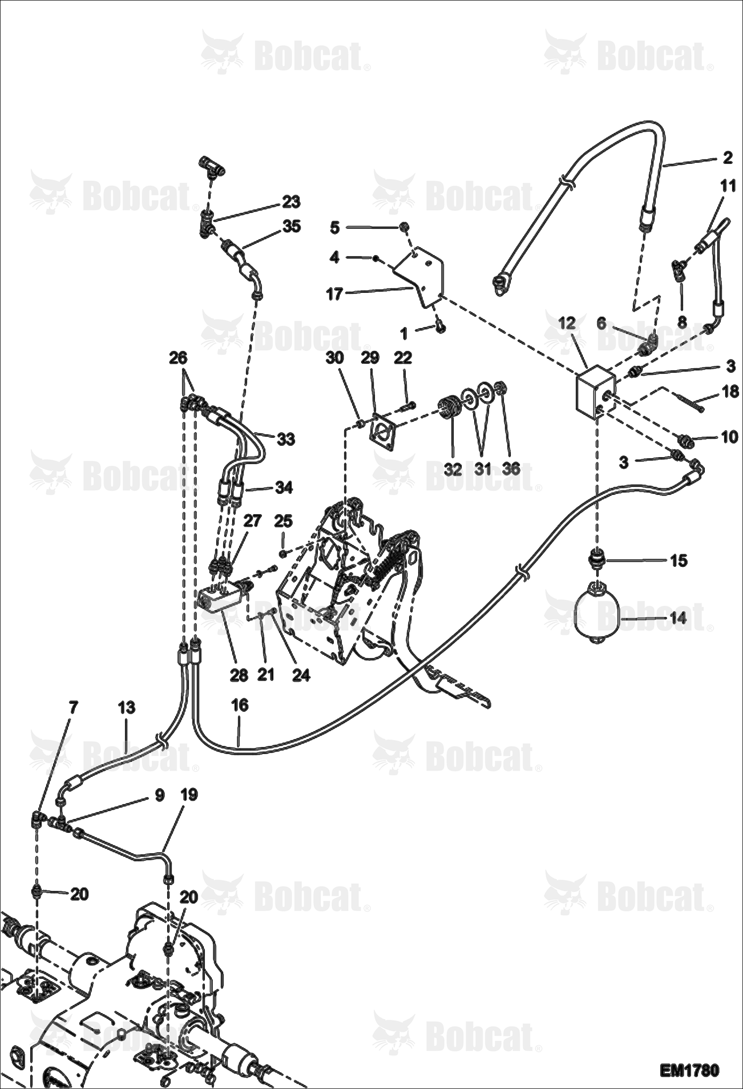 Service Brake Hydraulic Installation (W/Accumulator)