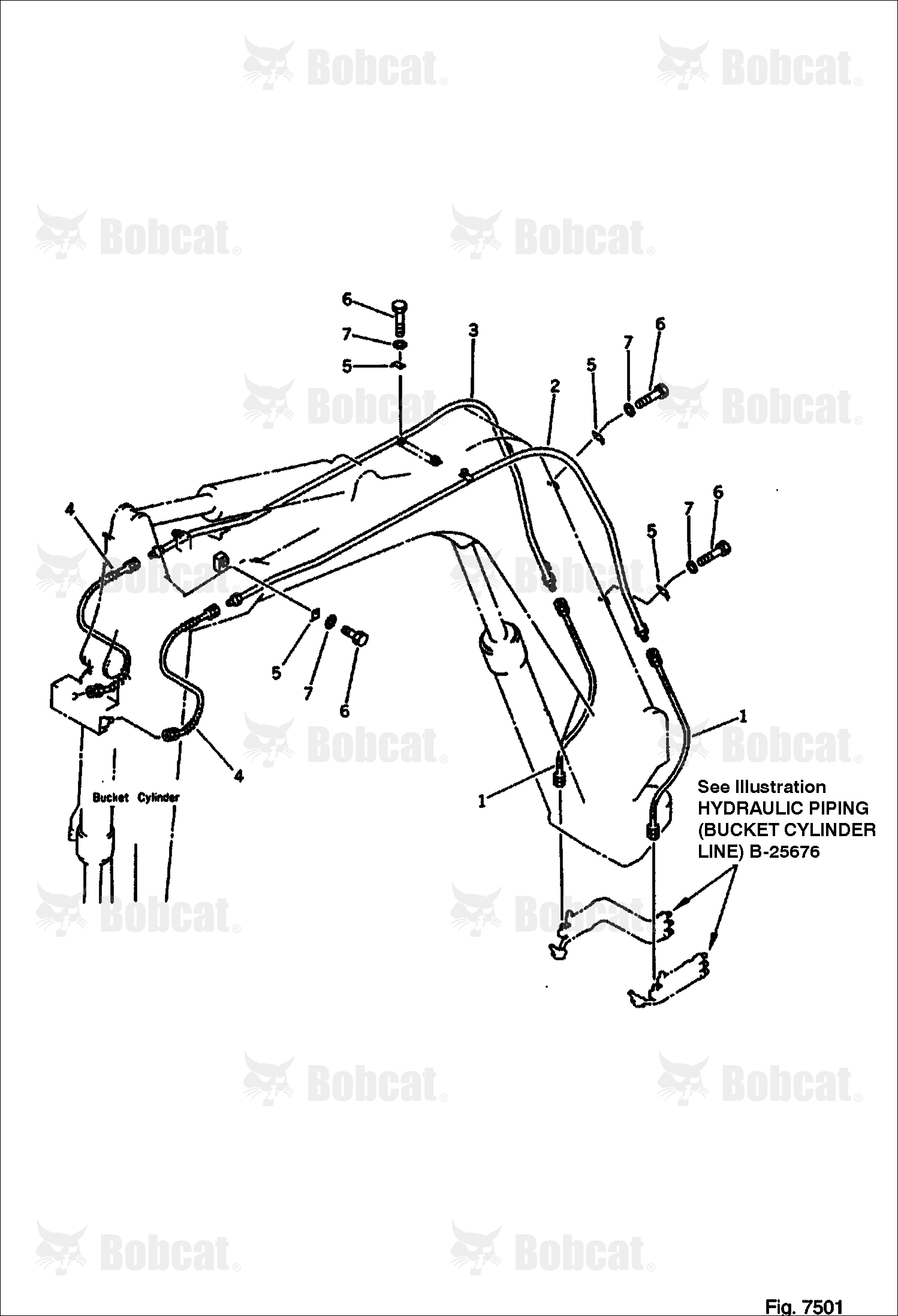 Hydraulic Piping (BUCKET Cylinder LINE)
