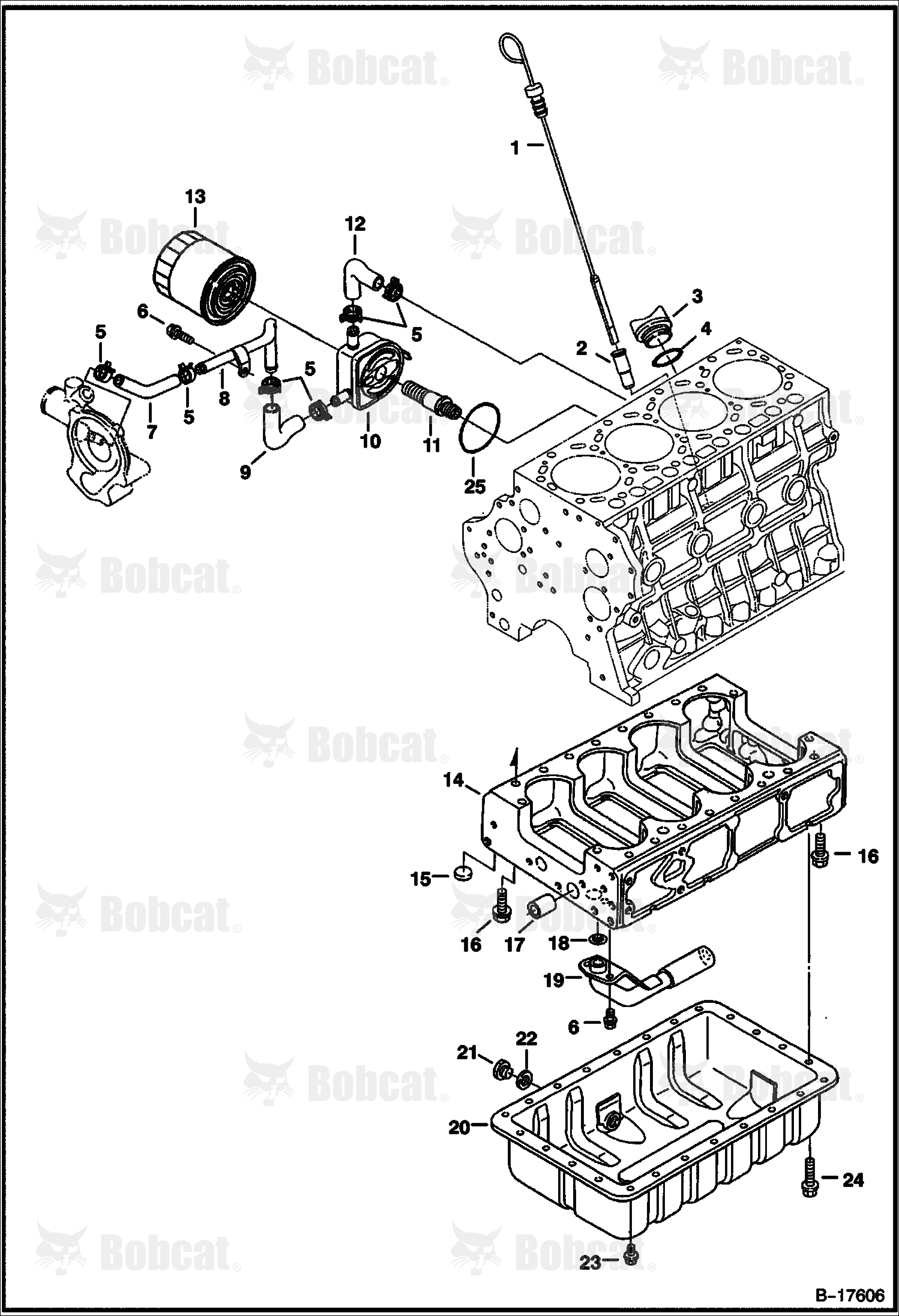 Oil Pan (V3300 DI T Kubota) (Tier I) 523211001 & Above, 523311001 & Above