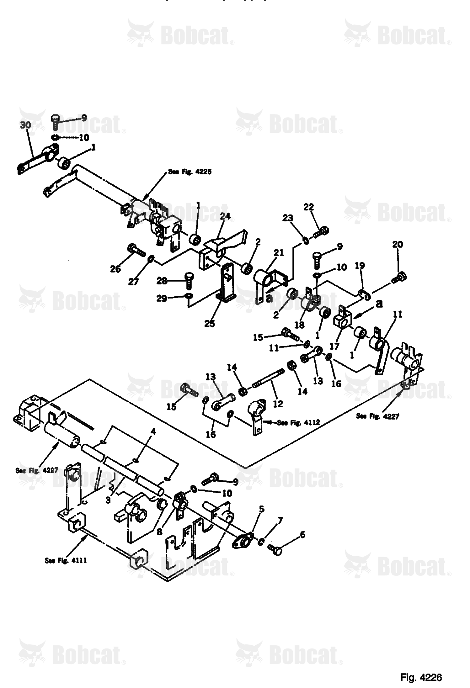 Bucket Control Linkage (6 Way Shift Pattern SPEC.) (Komatsu S/N 13025 & Above)