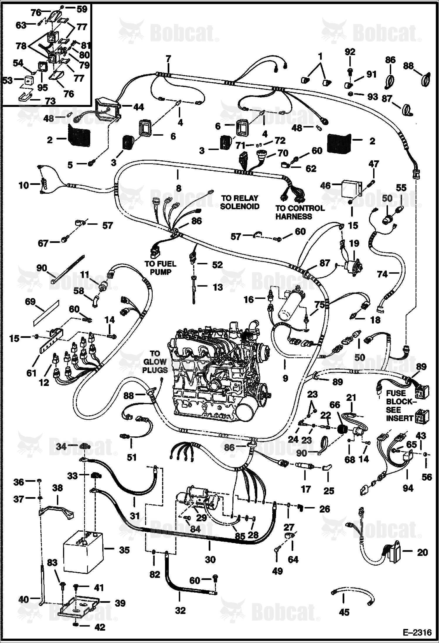 Engine Electrical Circuitry (W/B.O.S.S. Option)
