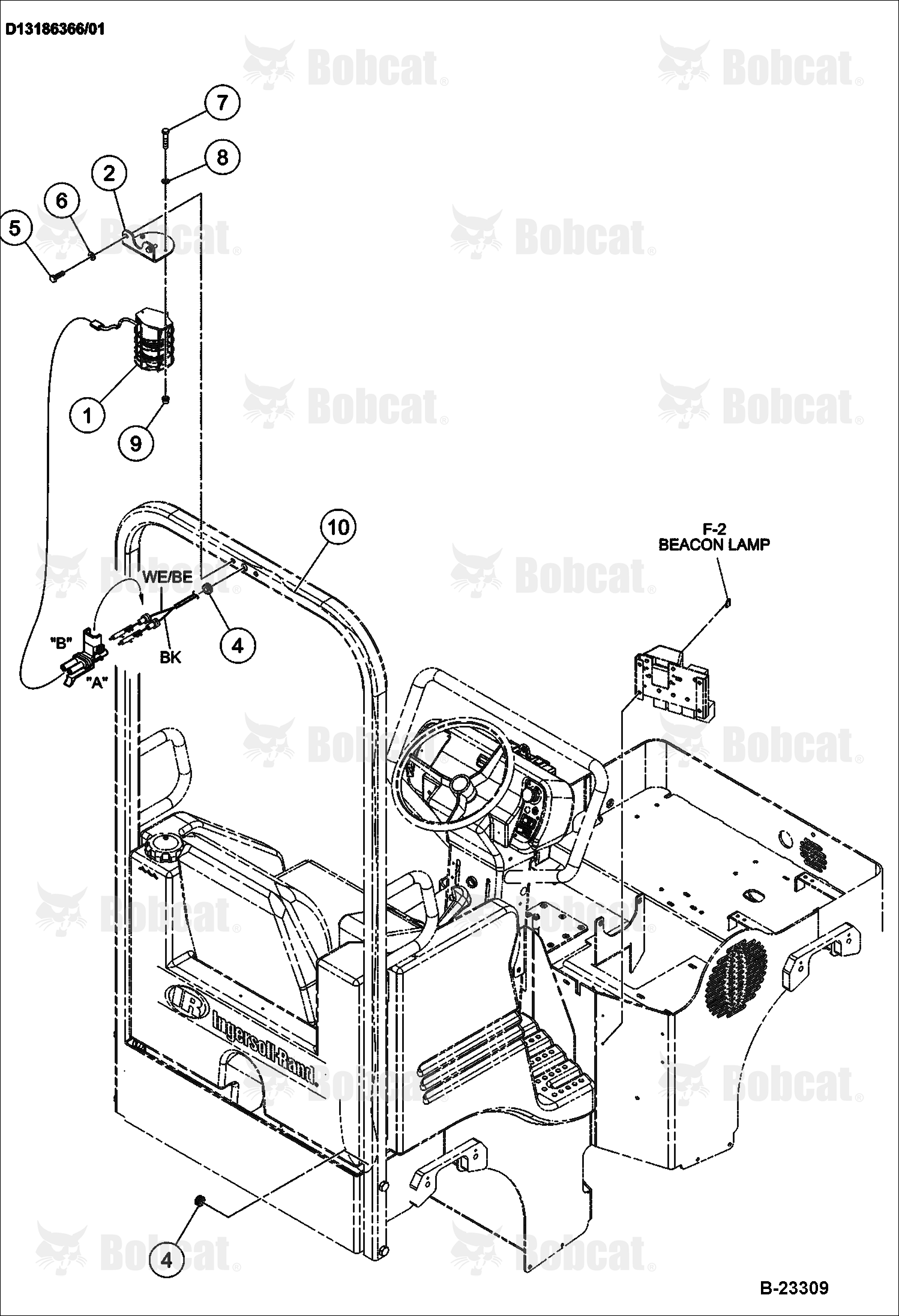 Beacon Lamp Installation (Arch ROPS) (Optional)