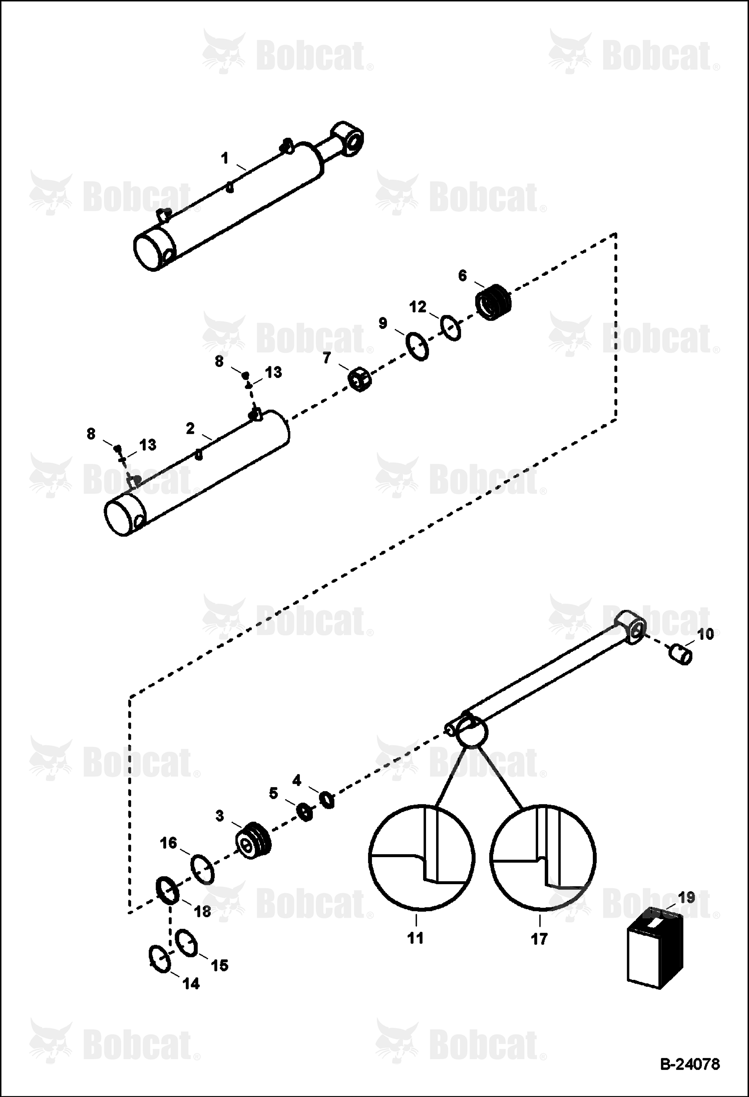 Stabilizer Cylinder (Center Mount Backhoe)