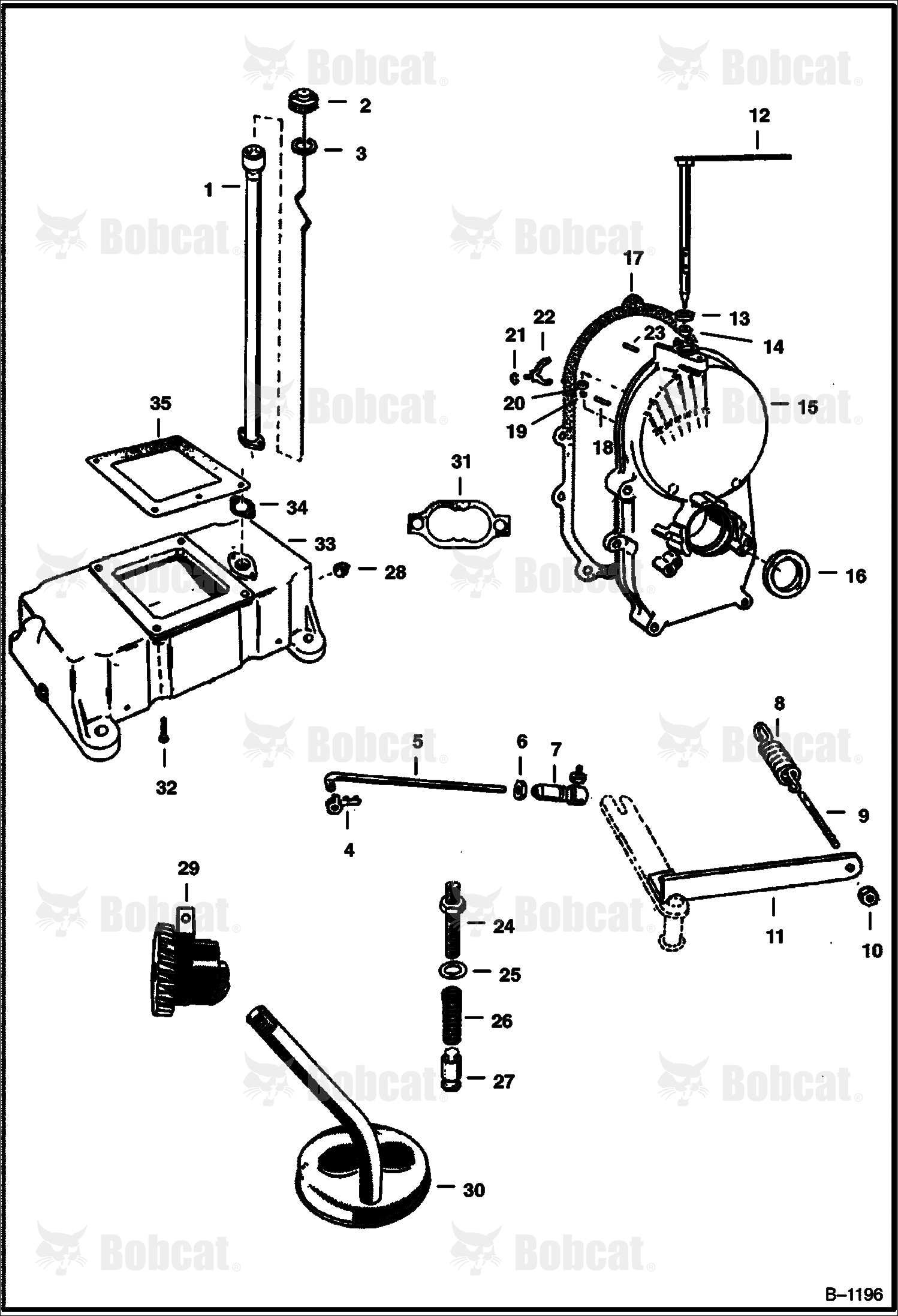 Gear COVER, Oil Pump & Base Group