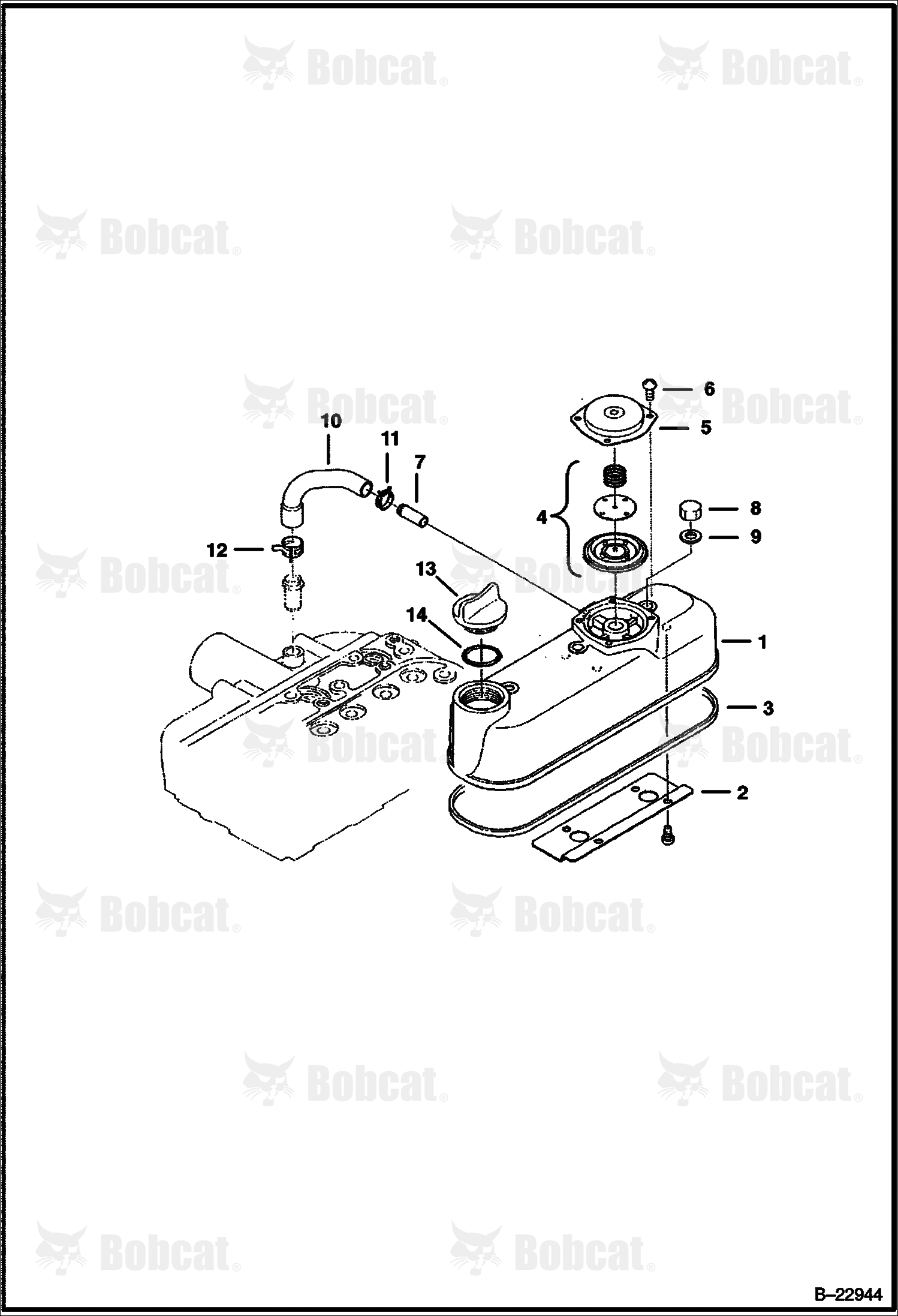 Rocker Arm Cover Kubota D1105 Tier II 528011001 & Above, 528111001 & Above, 539111001 & Above, 539411001 & Above