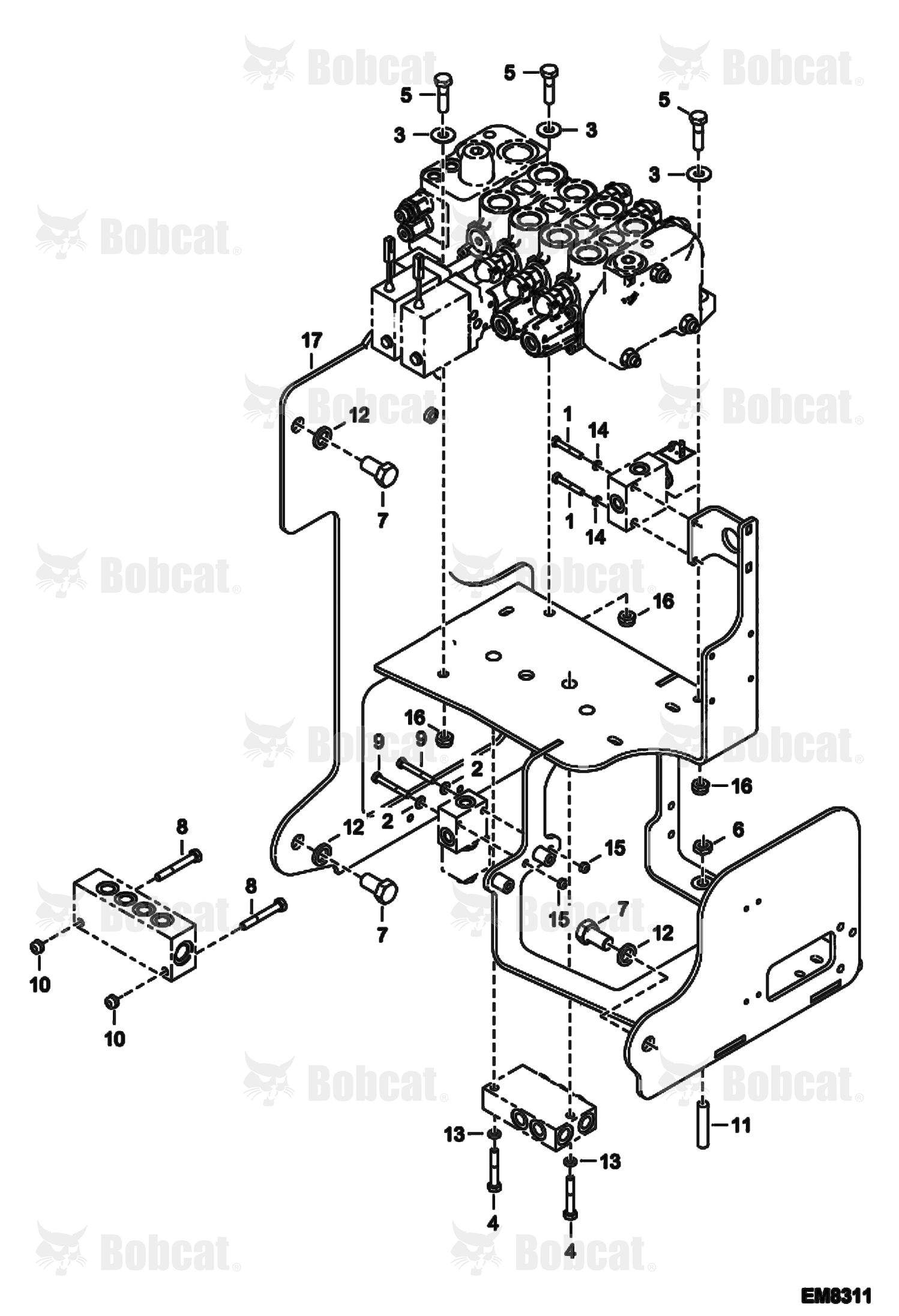Hydraulic Control Valve Fixation  A8GJ15000 & Above, A8GV15000 & Above