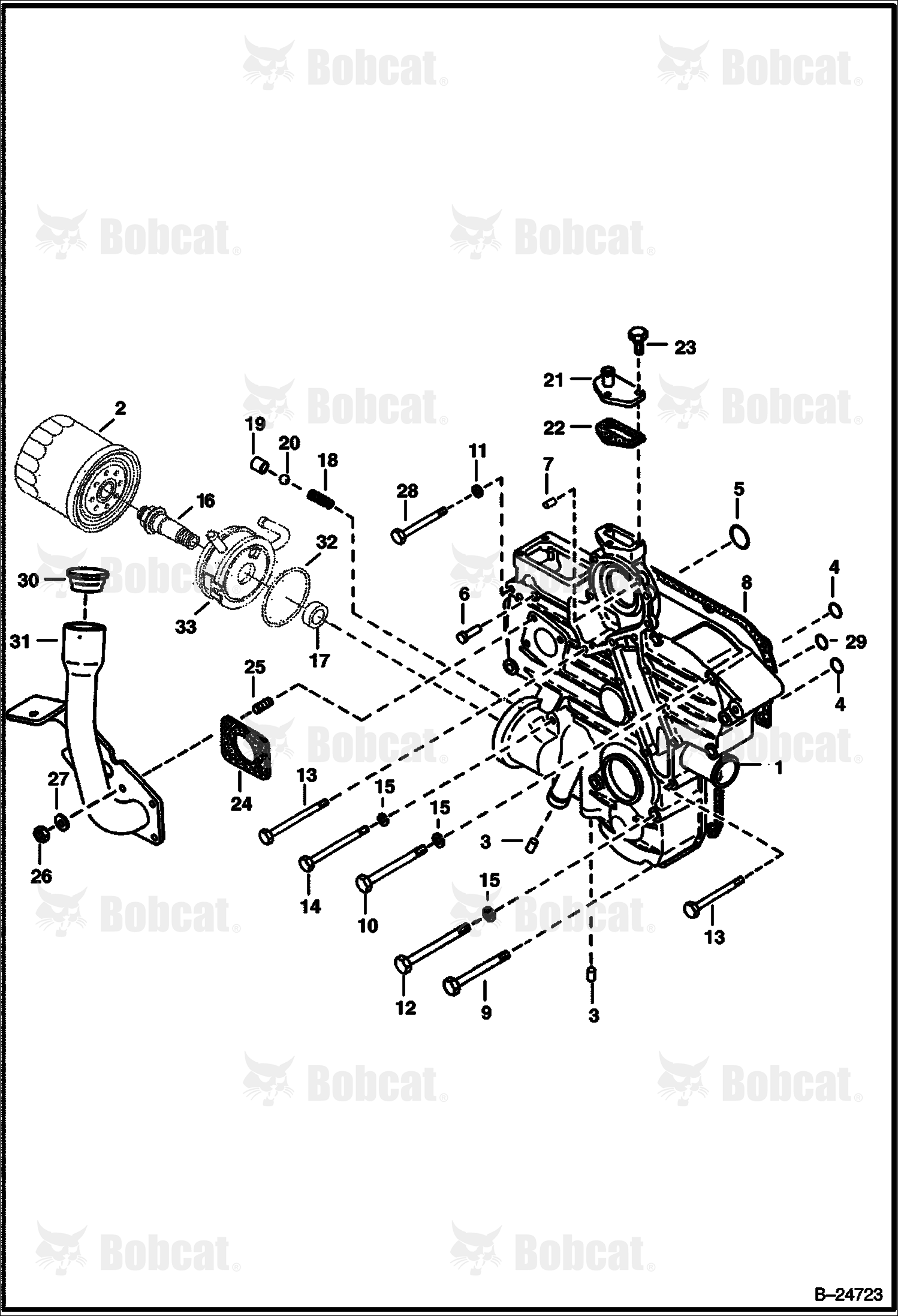 Gearcase (Kubota - V2003-T-2EB - Tier II Replacement)