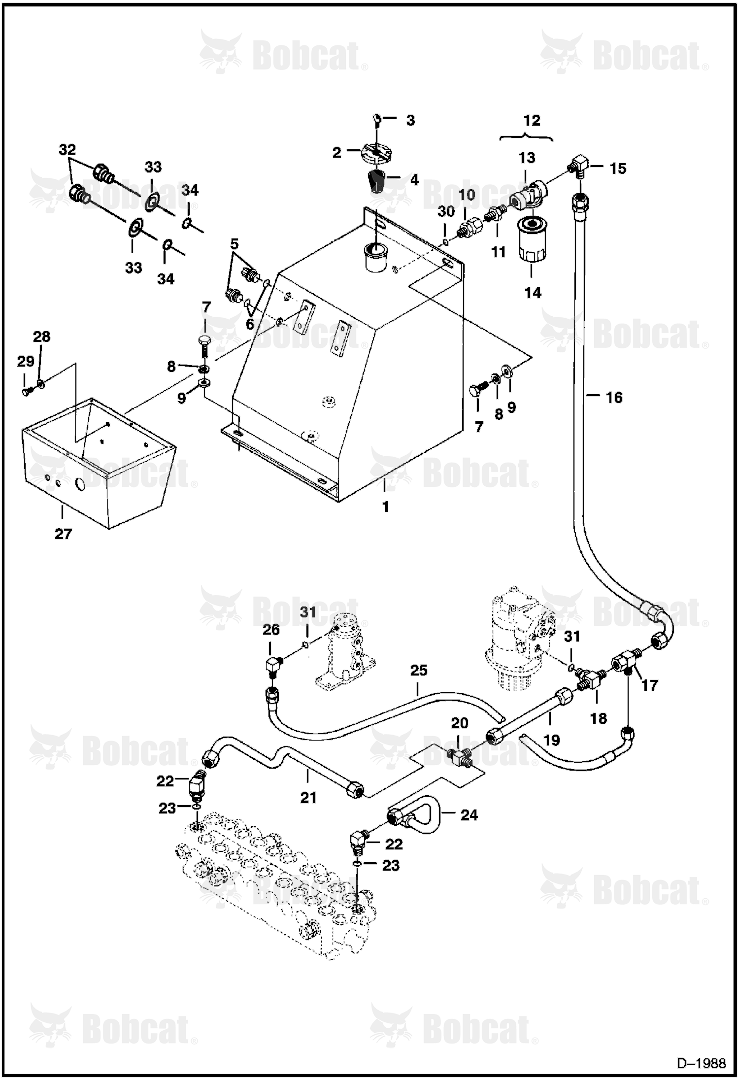 Hydraulic Circuitry (Valve to Filter to Tank)