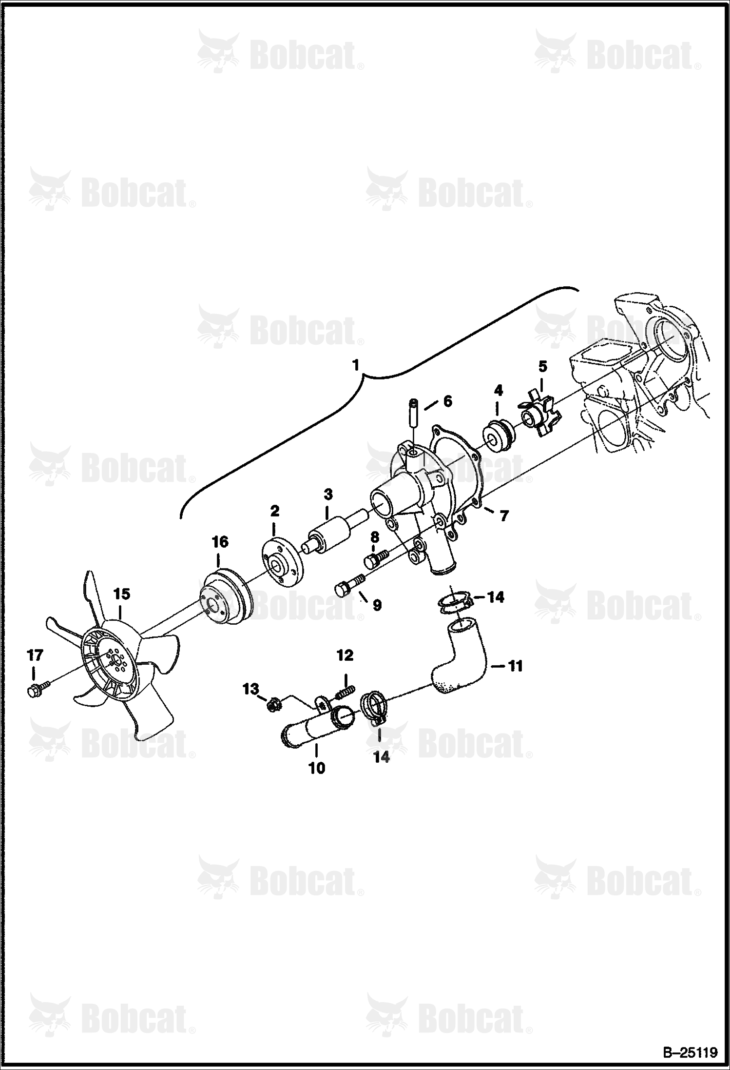 Water Pump (Engine S/N 4JC0001 & Above)