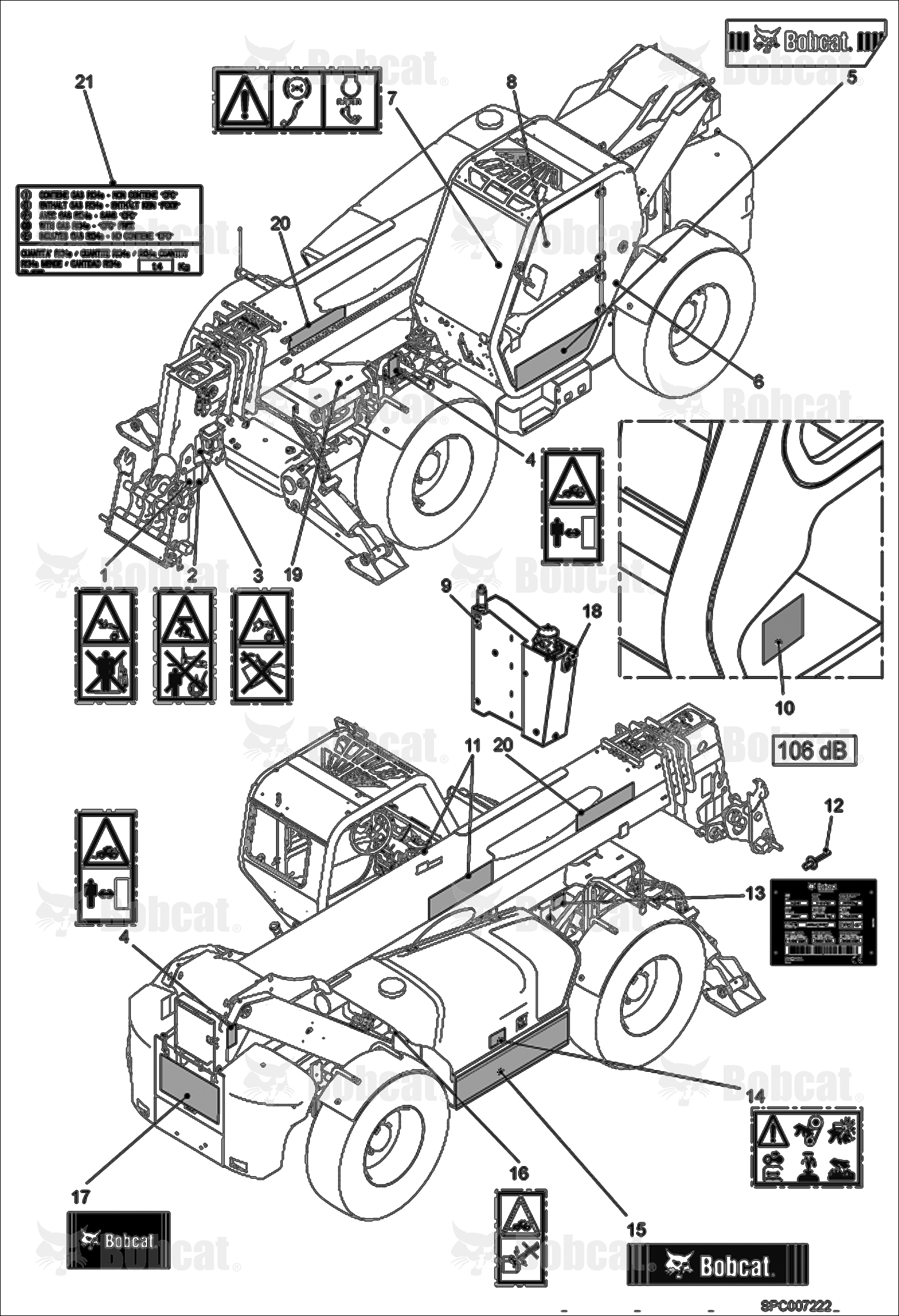 Bobcat Decals 365411001 - 365412000