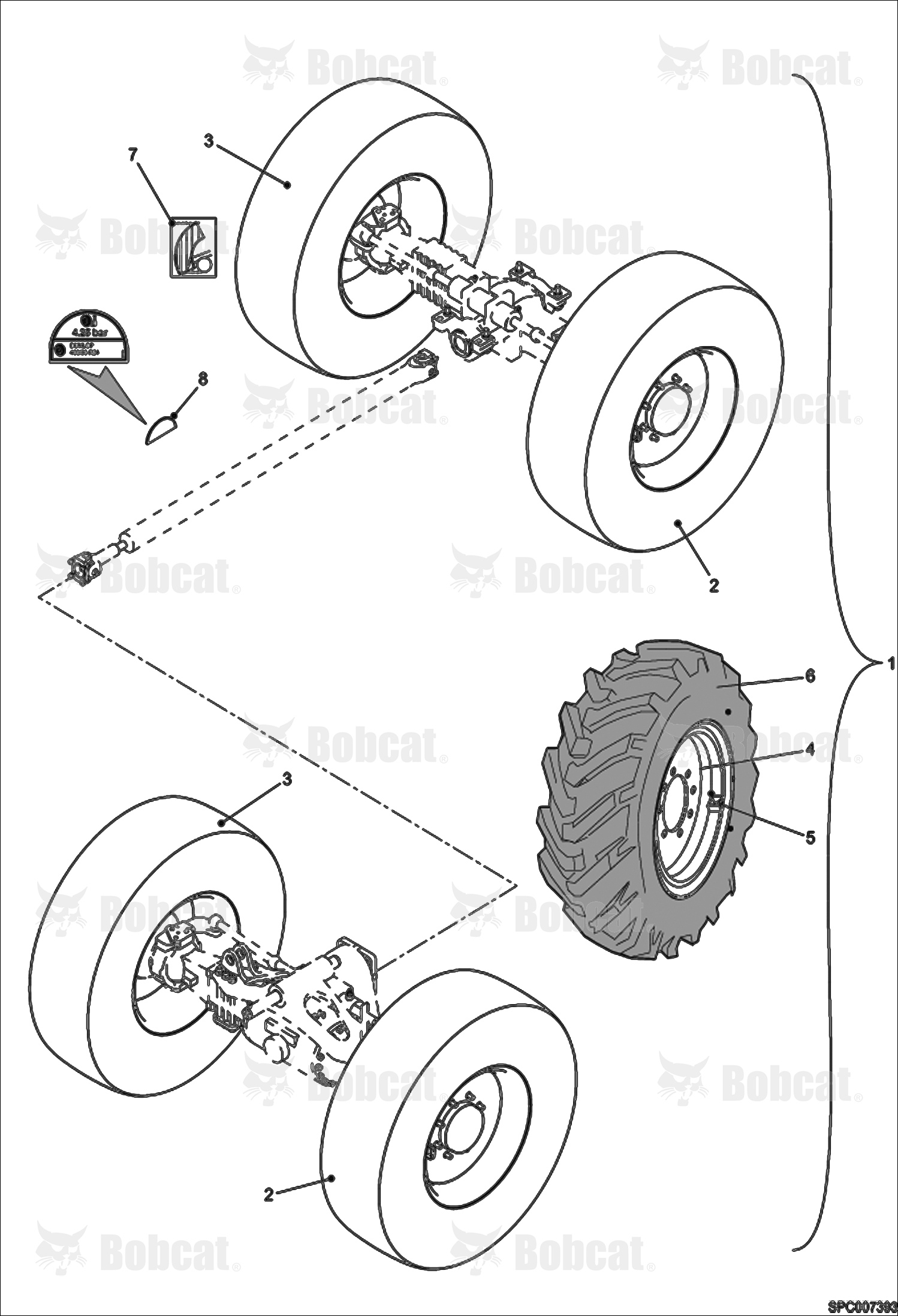 Wheels (Dunlop 400/80-R24 153B)