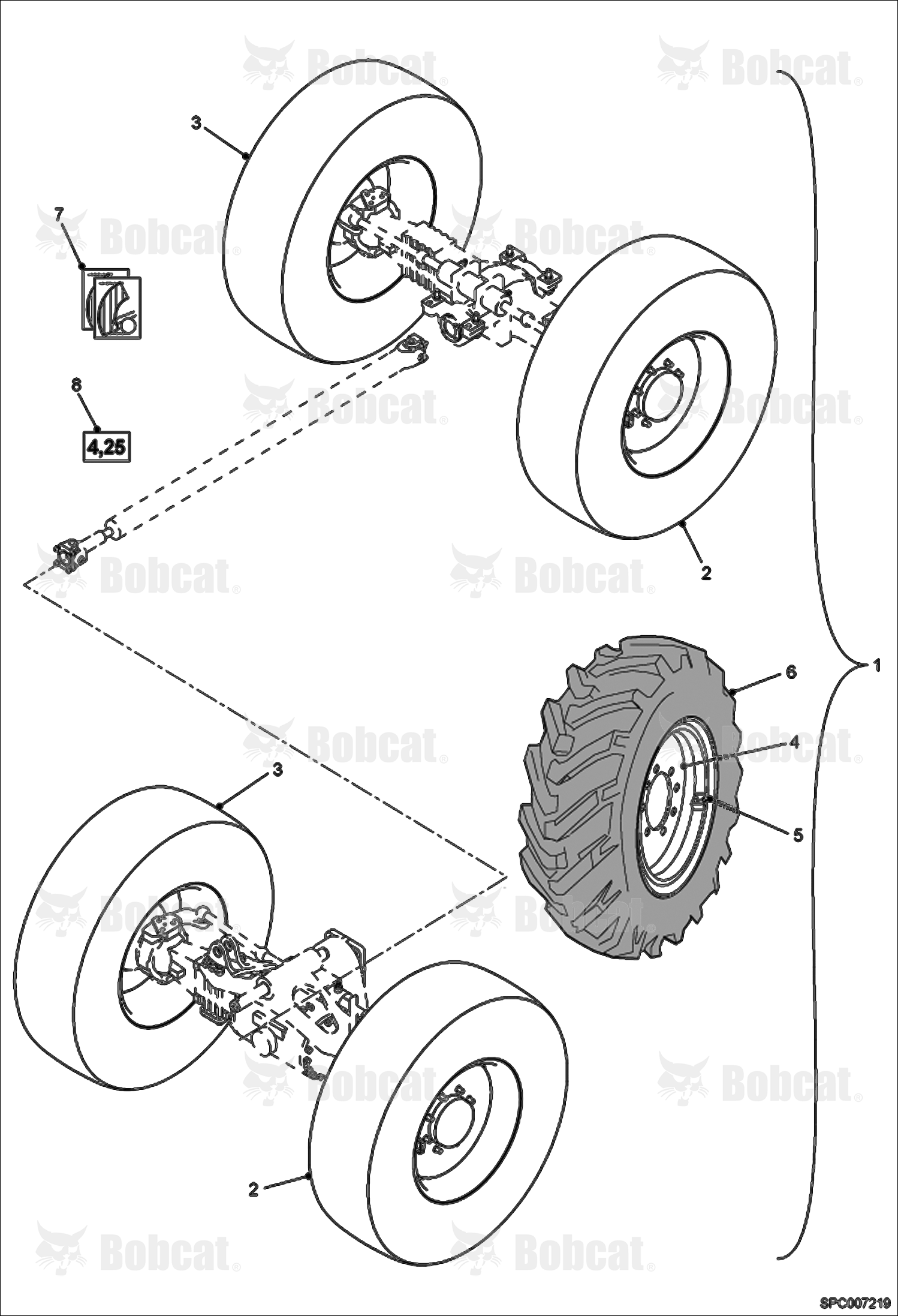Dunlop 400/80-R24 156B Wheels