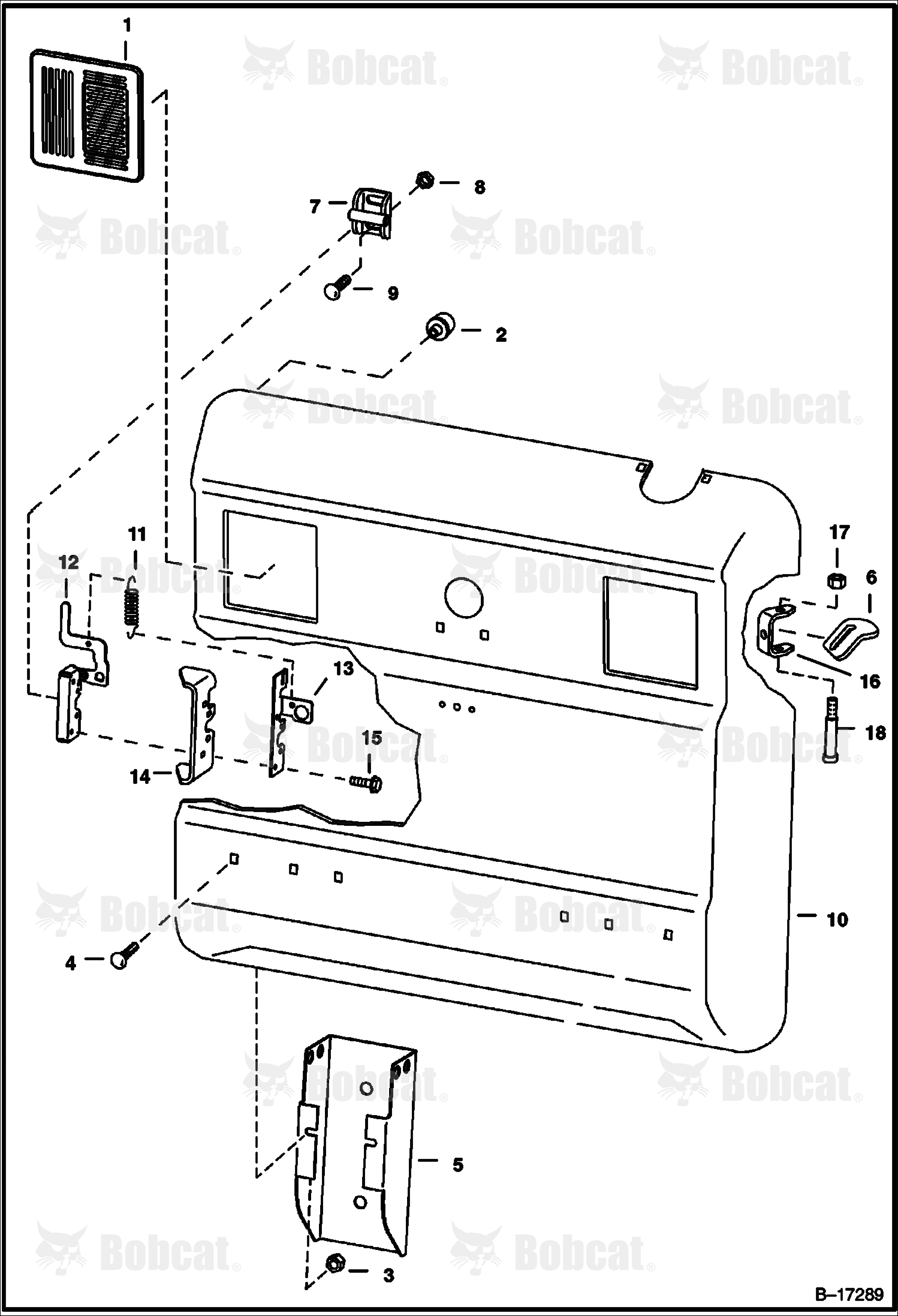 Rear Door (One Piece)  509643761 & Above, 509616768 - 509634999