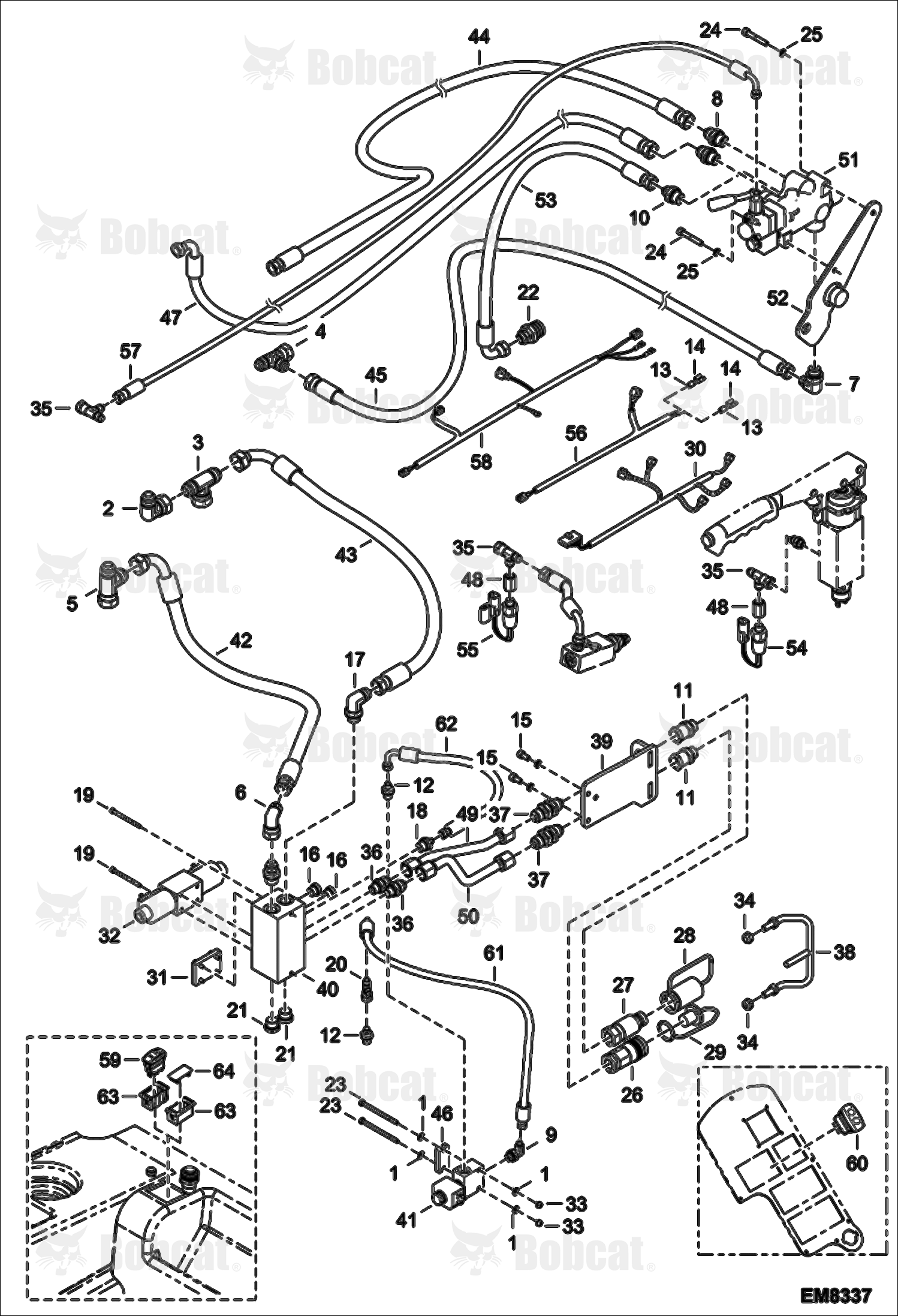 Rear Auxiliary Hydraulics & Trailer Brake (Italy Version) A8GJ15000 & Above, A8GV15000 & Above