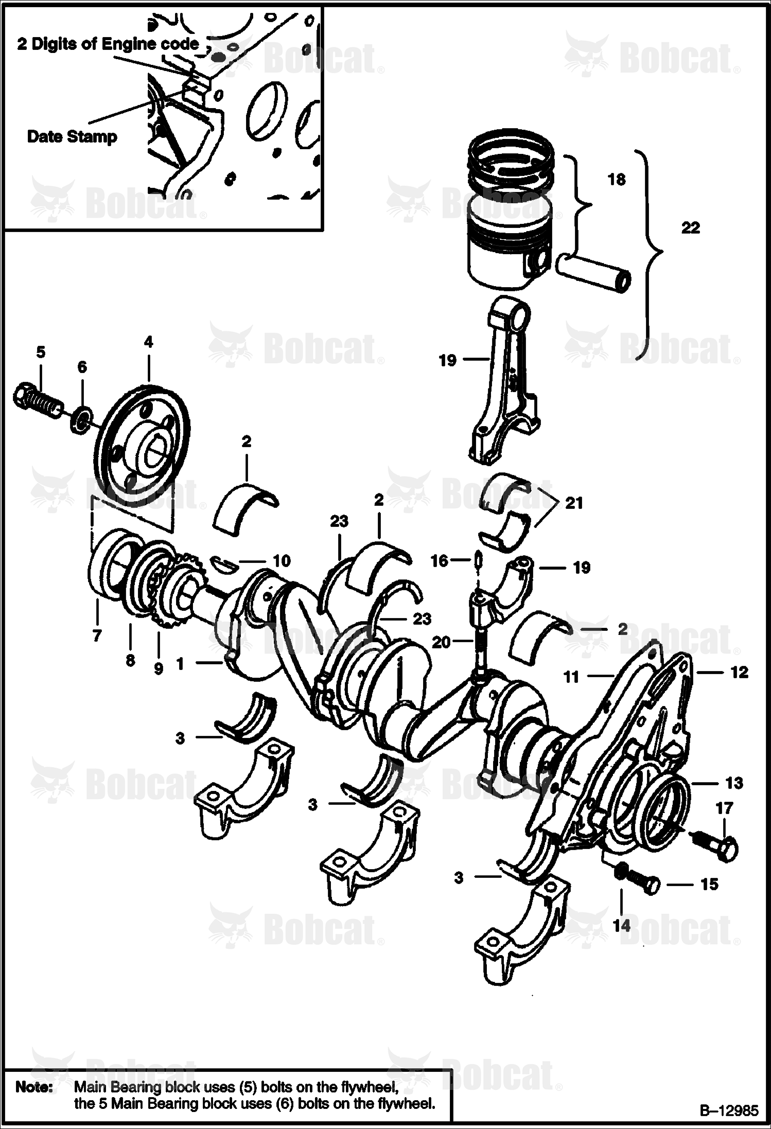 Crankshaft & Pistons  506912001 & Above